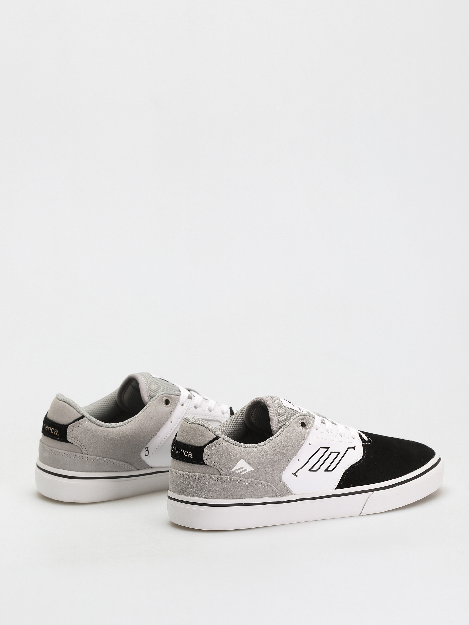 Boty Emerica The Low Vulc (black/white/grey)