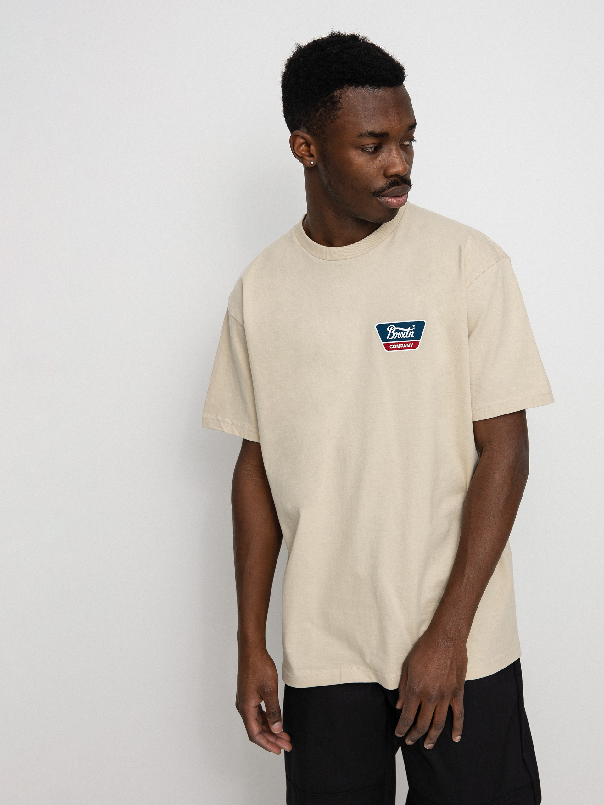 Tričko Brixton Linwood (cream)