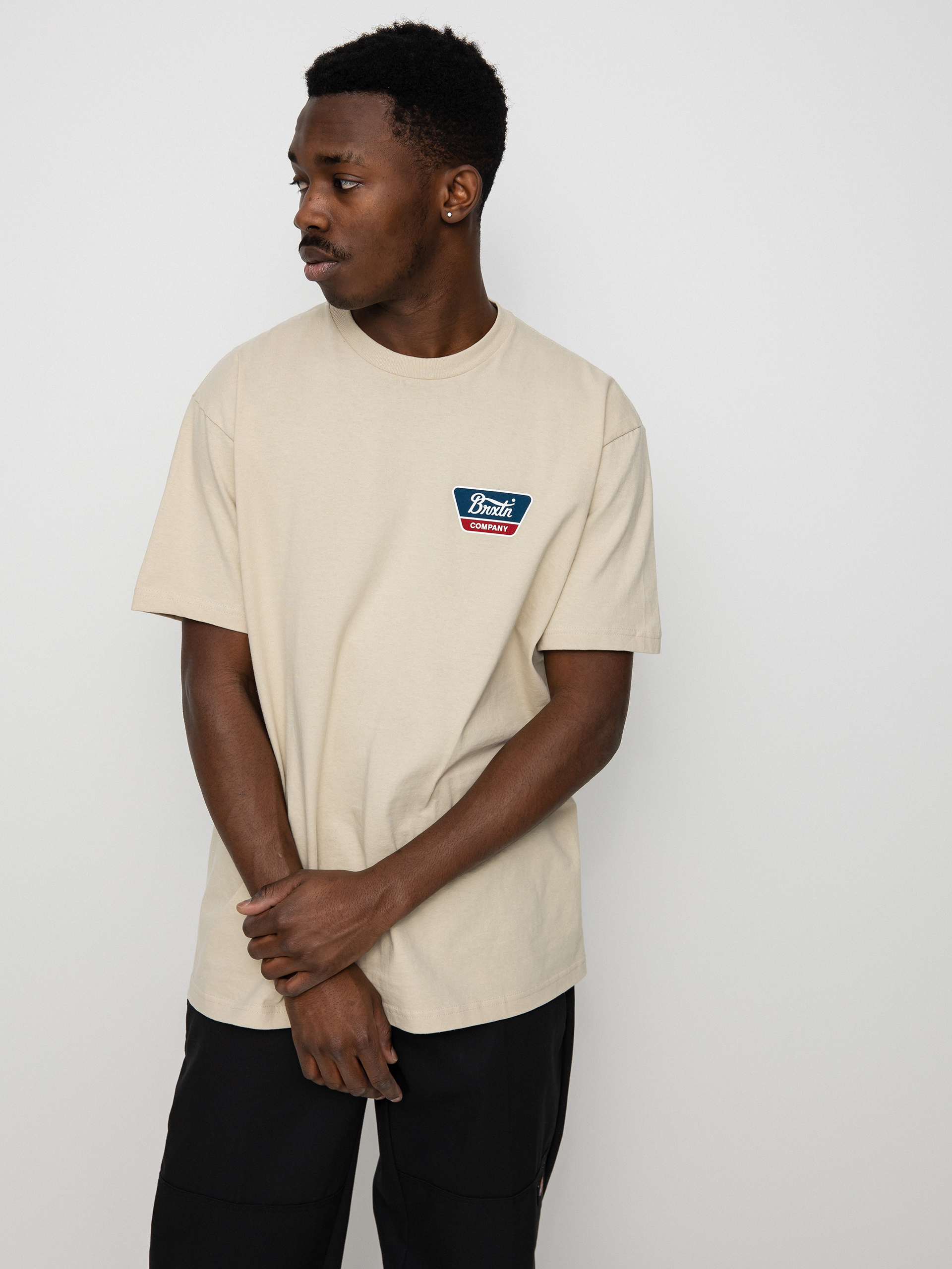Tričko Brixton Linwood (cream)