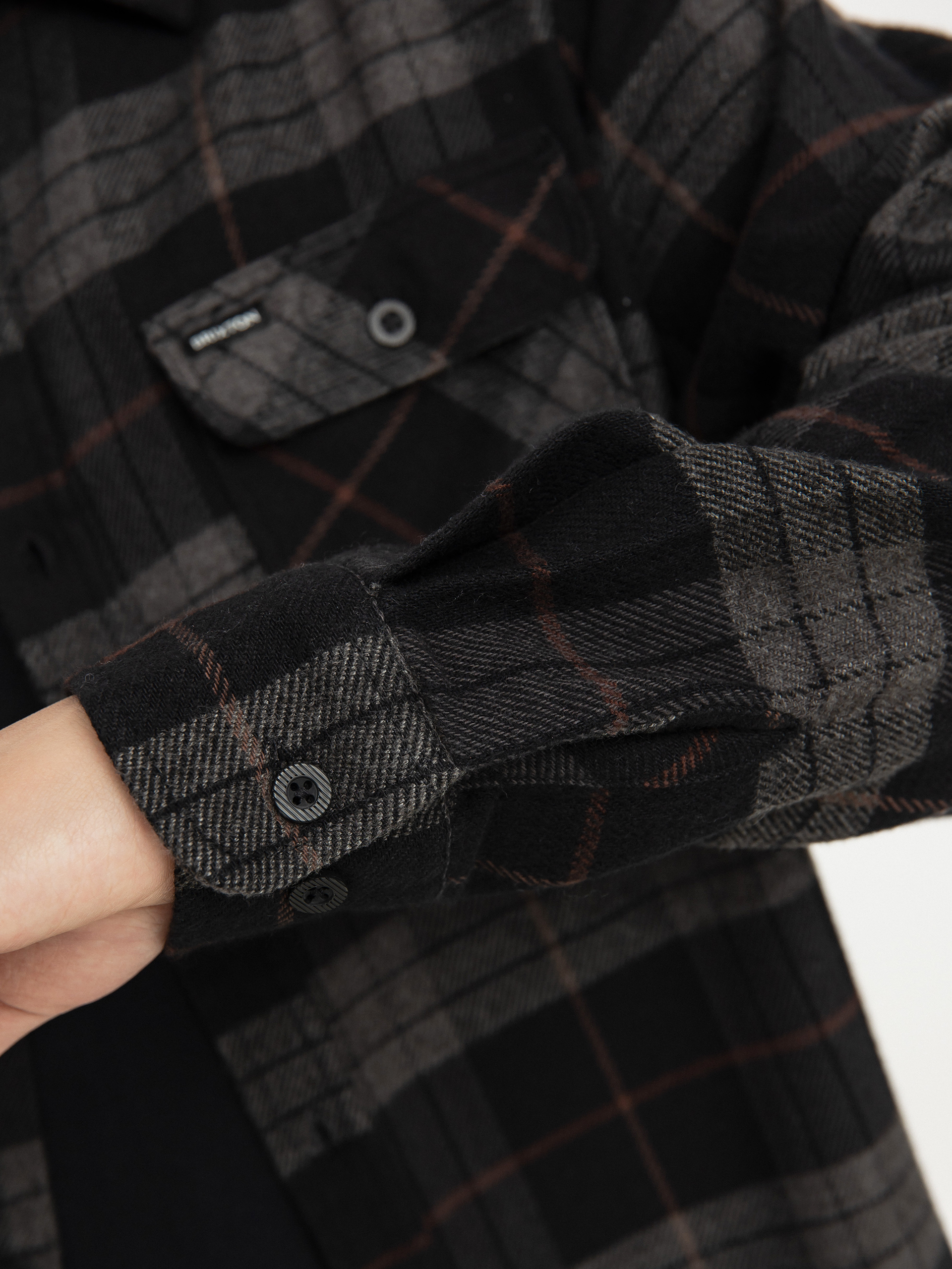 Košile Brixton Bowery Flannel (black/charcoal)