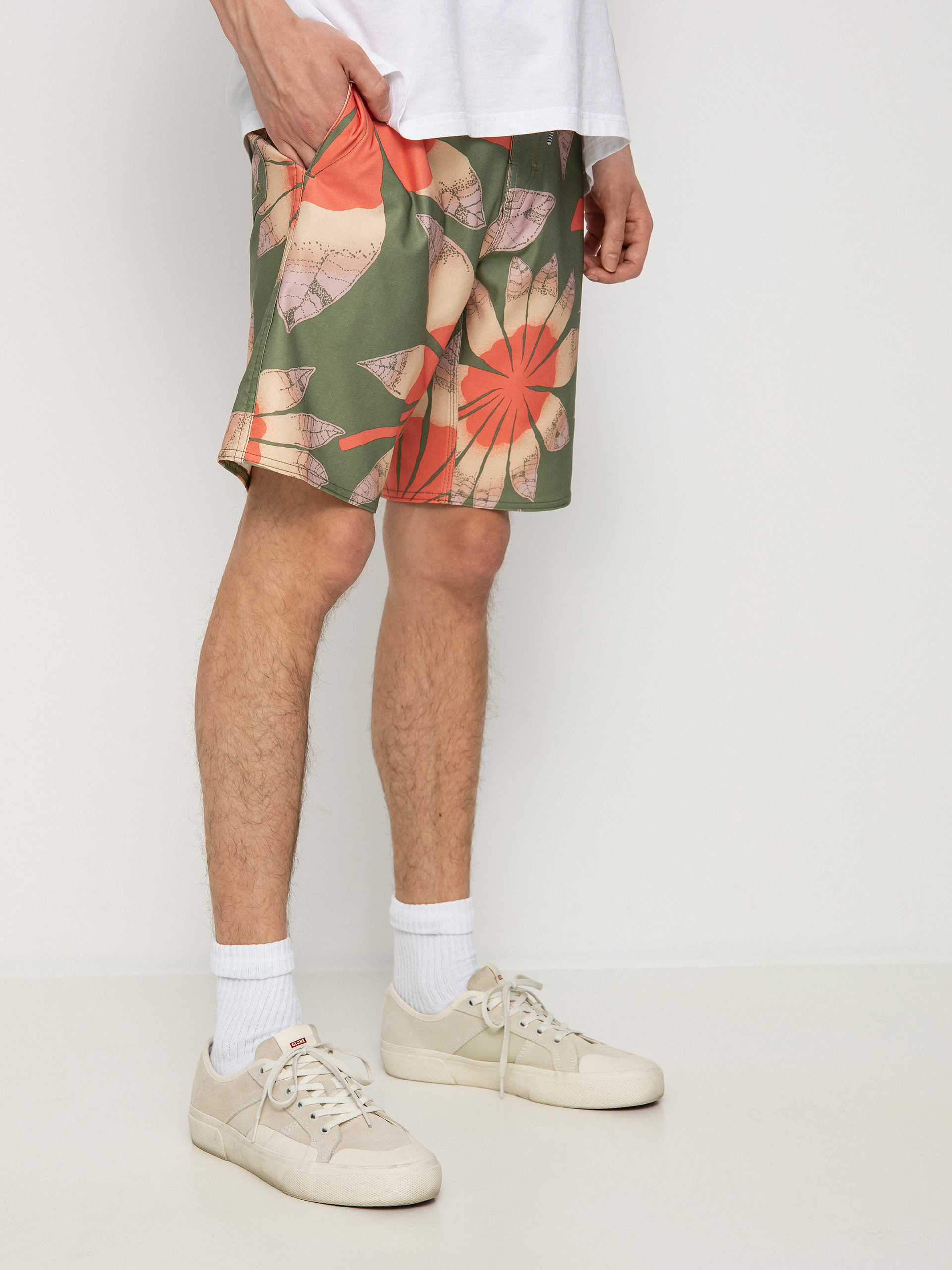 Plážové kraťasy Volcom Sunder Stoney 19 (martini olive)