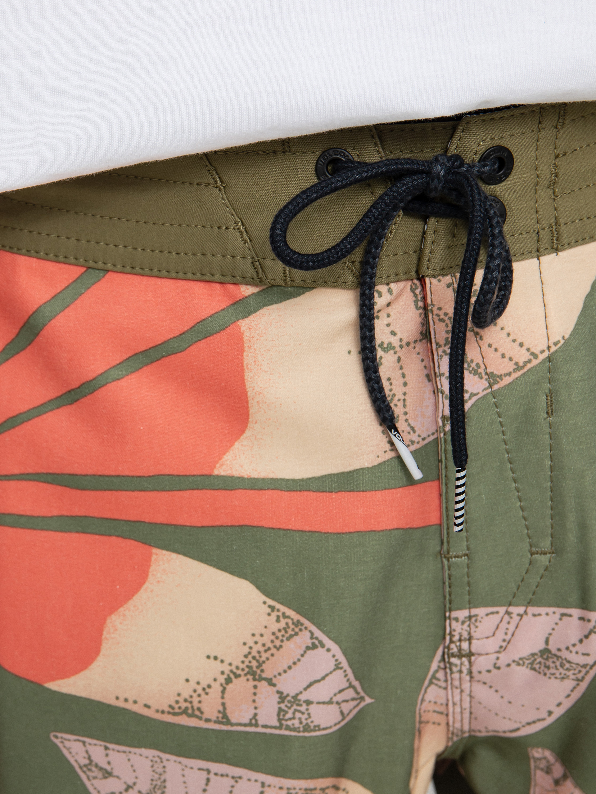 Plážové kraťasy Volcom Sunder Stoney 19 (martini olive)