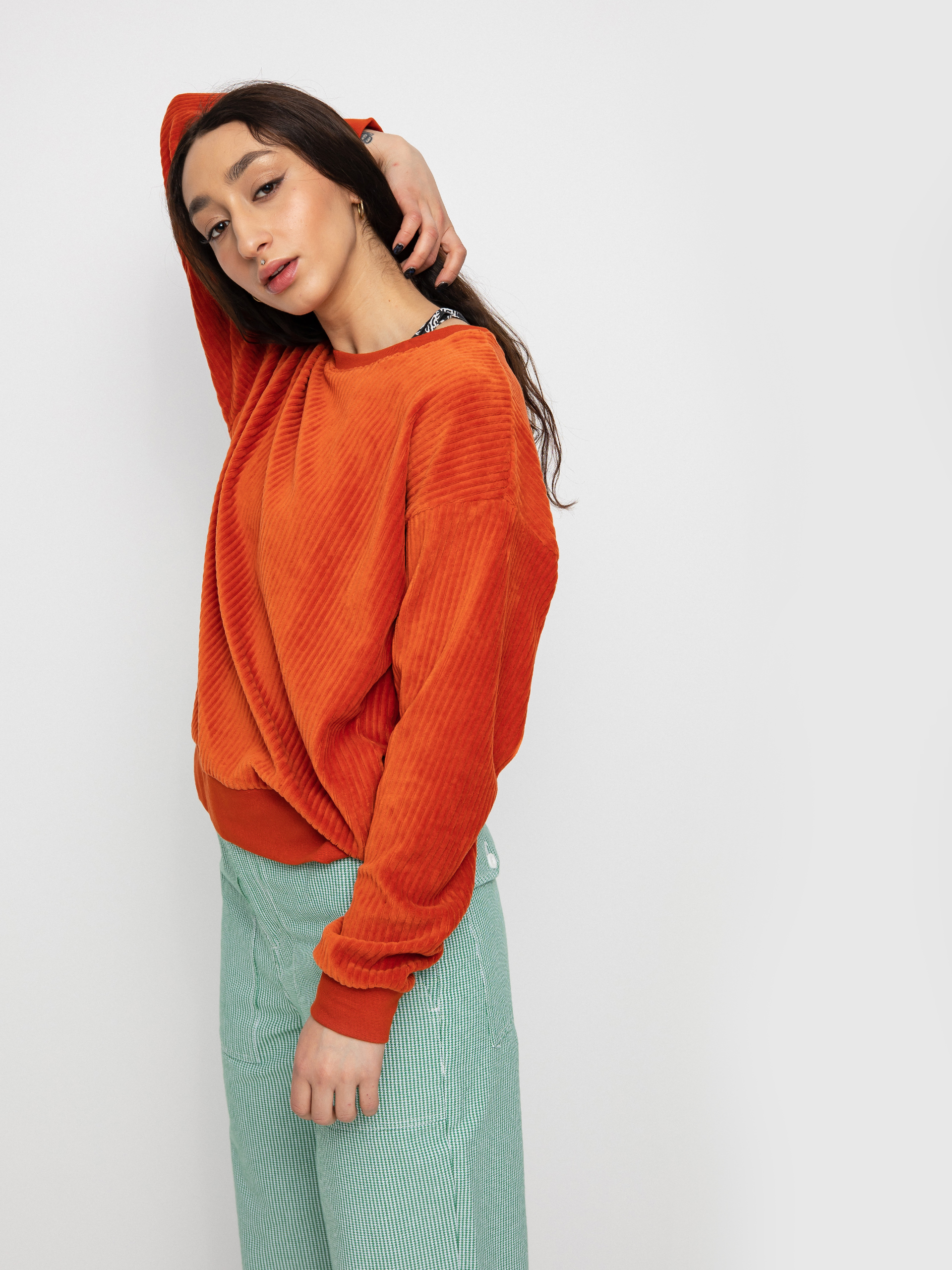 Mikina Brixton Dazed Crew Wmn (phoenix orange)