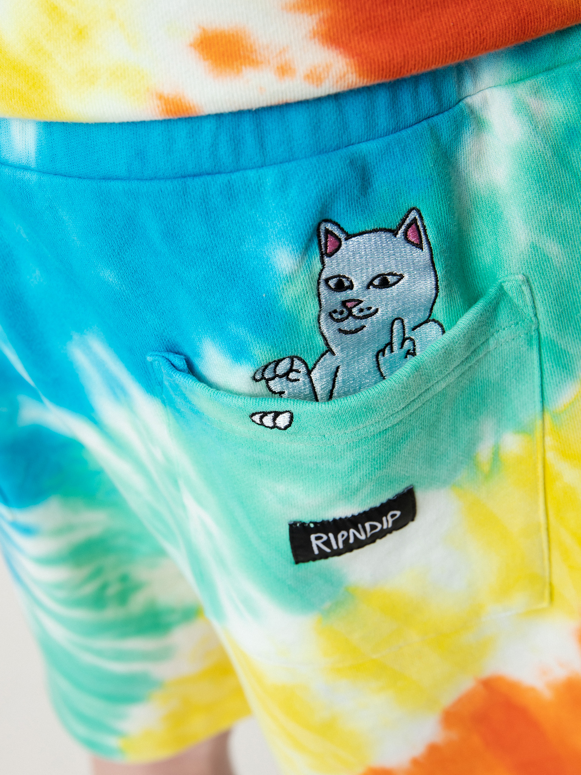 Kraťasy RipNDip Prisma (teal rainbow dye)