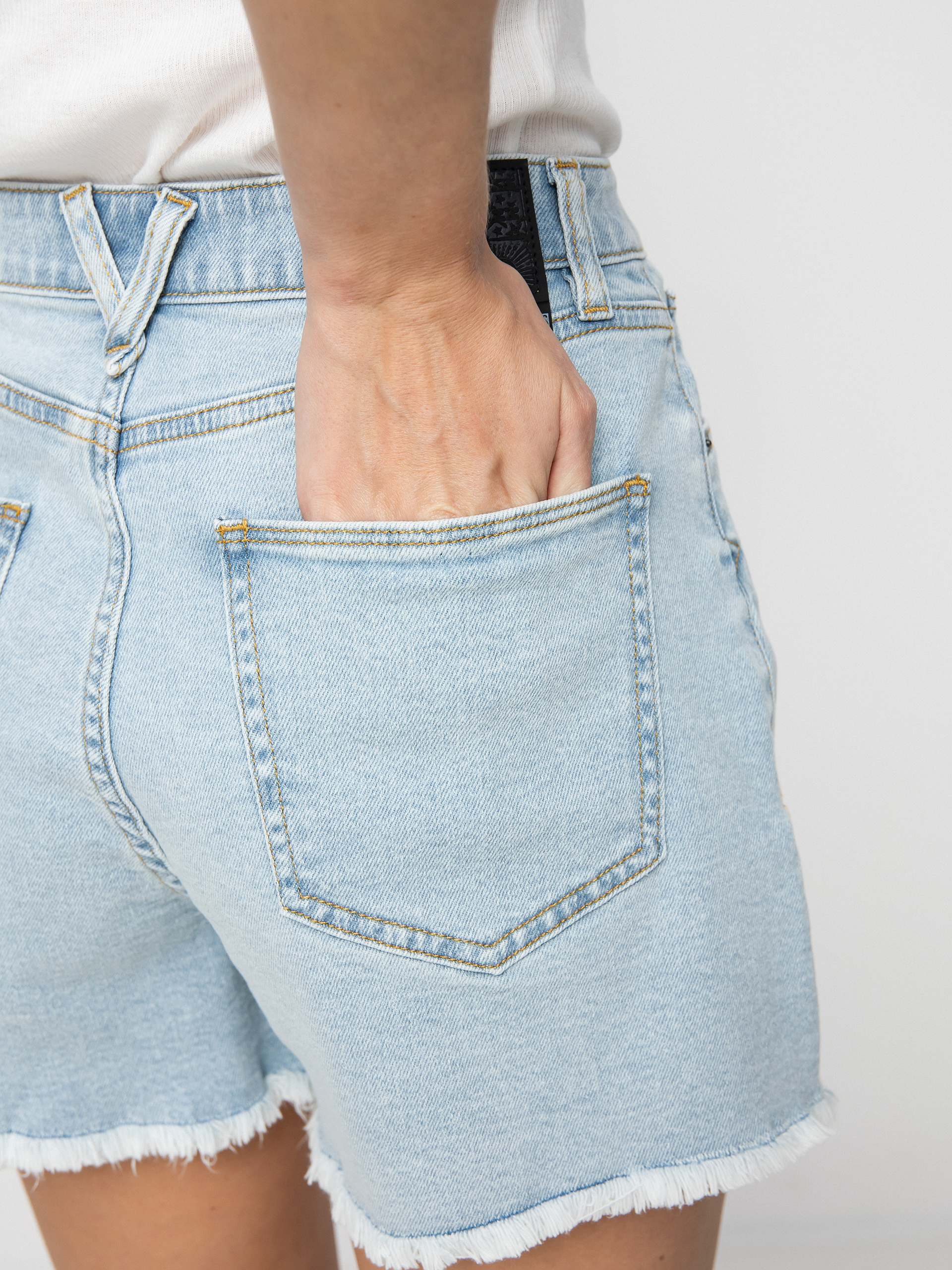 Kraťasy Volcom Stn Step Hirise Wmn (thrifter blue light)