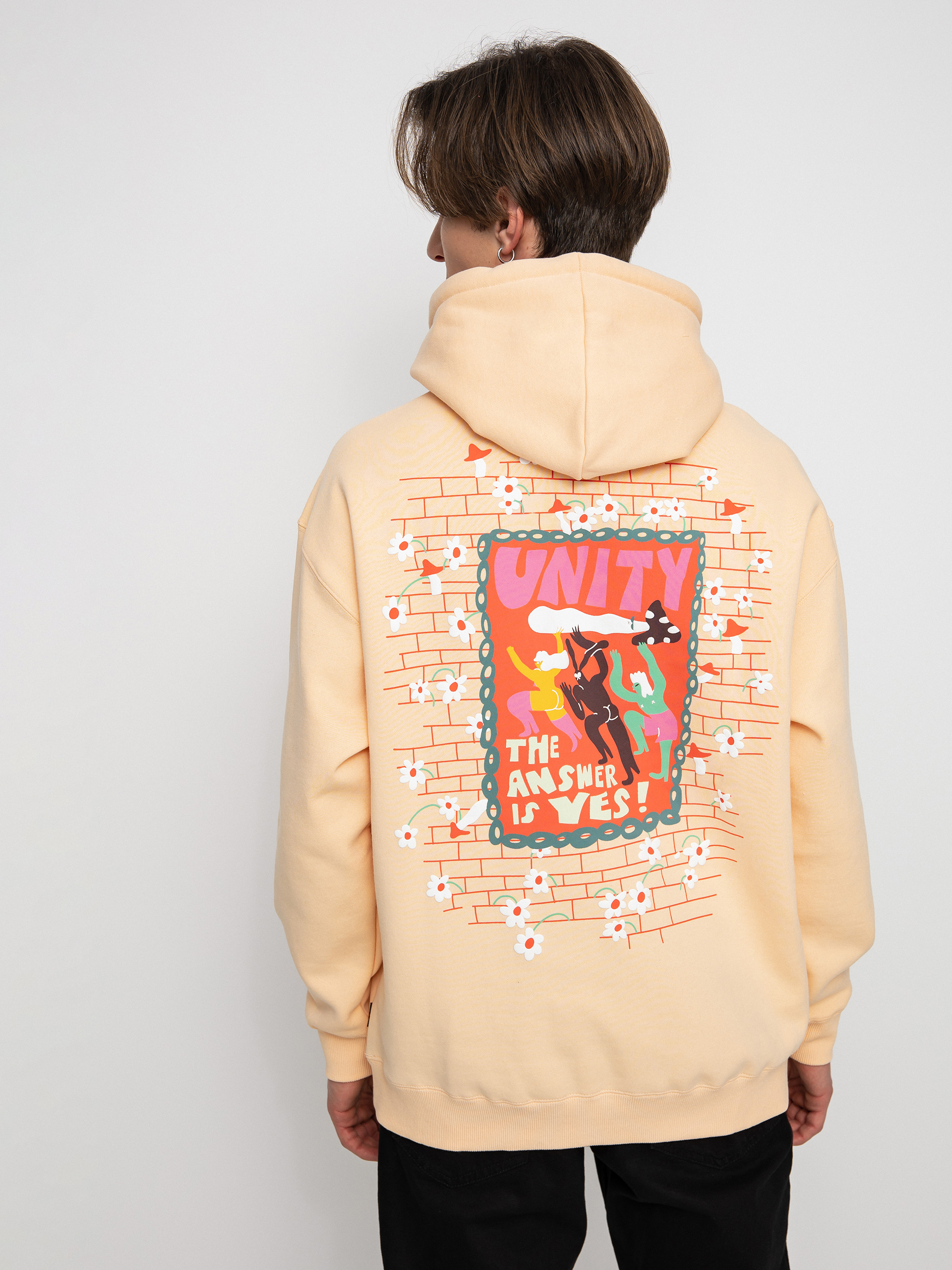 Mikina s kapucí Volcom Egle Zvirblyte HD (cream blush)