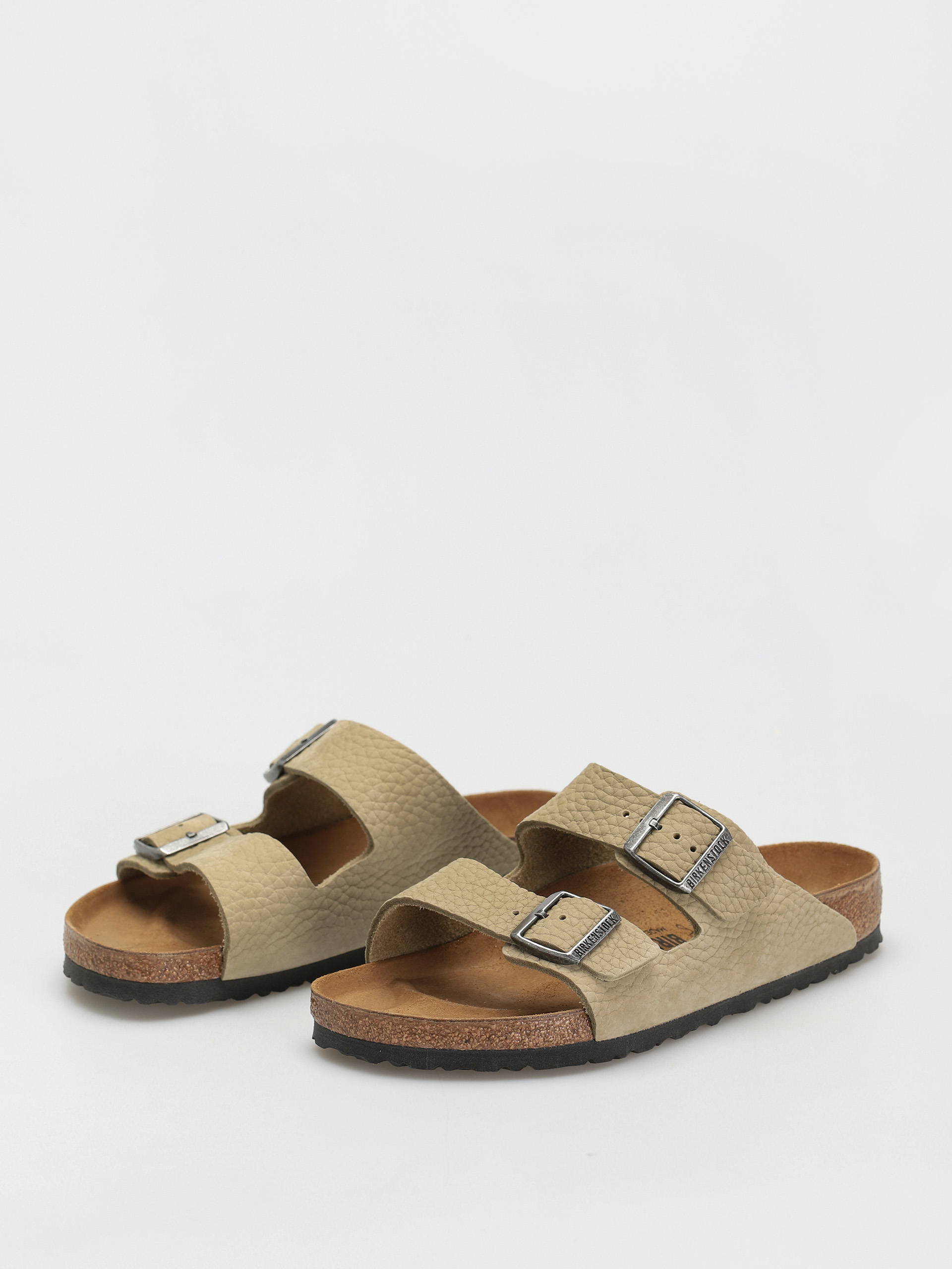 Plážovky Birkenstock Arizona Regular (faded khaki nubuck leather)