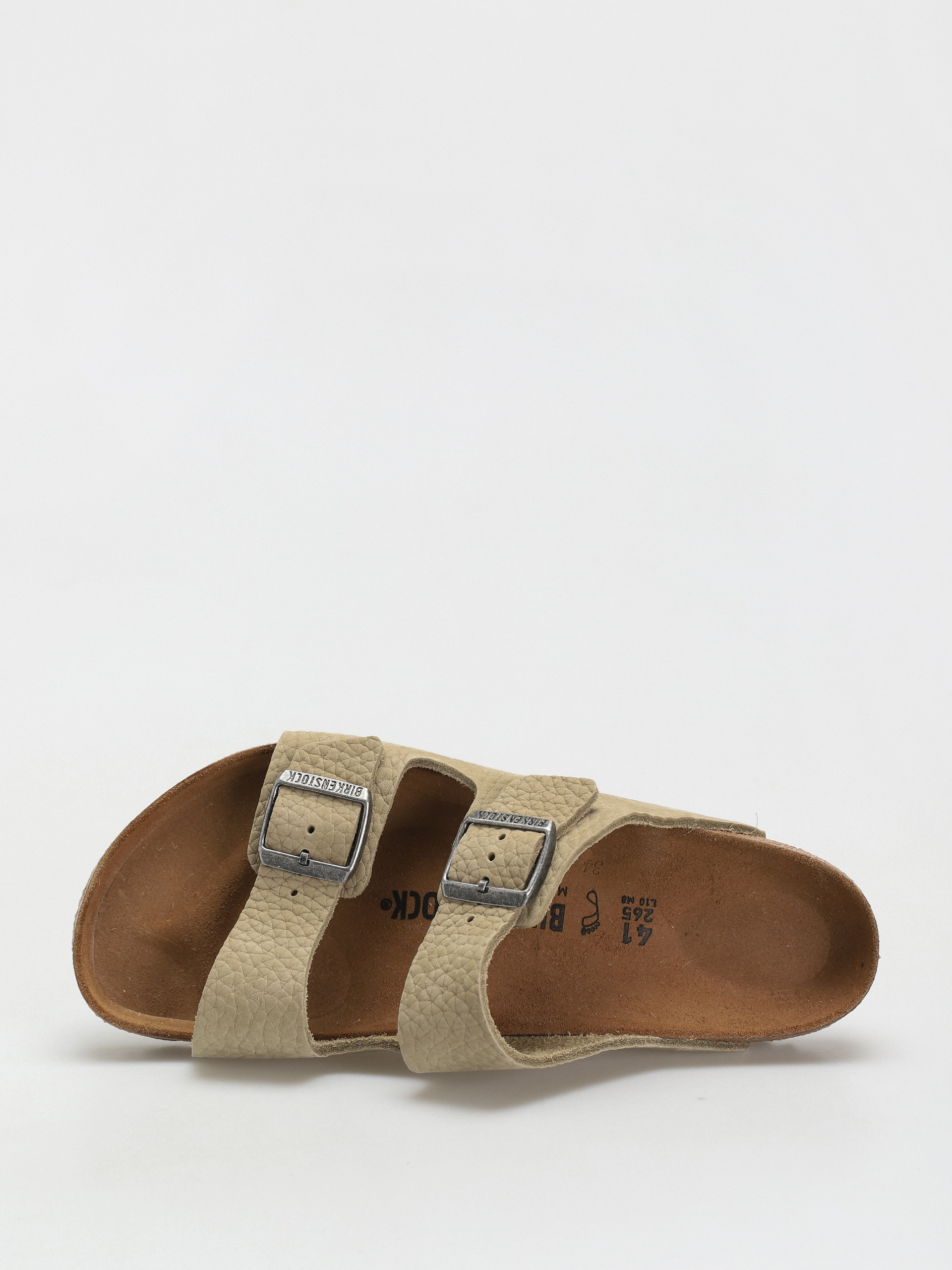 Plážovky Birkenstock Arizona Regular (faded khaki nubuck leather)