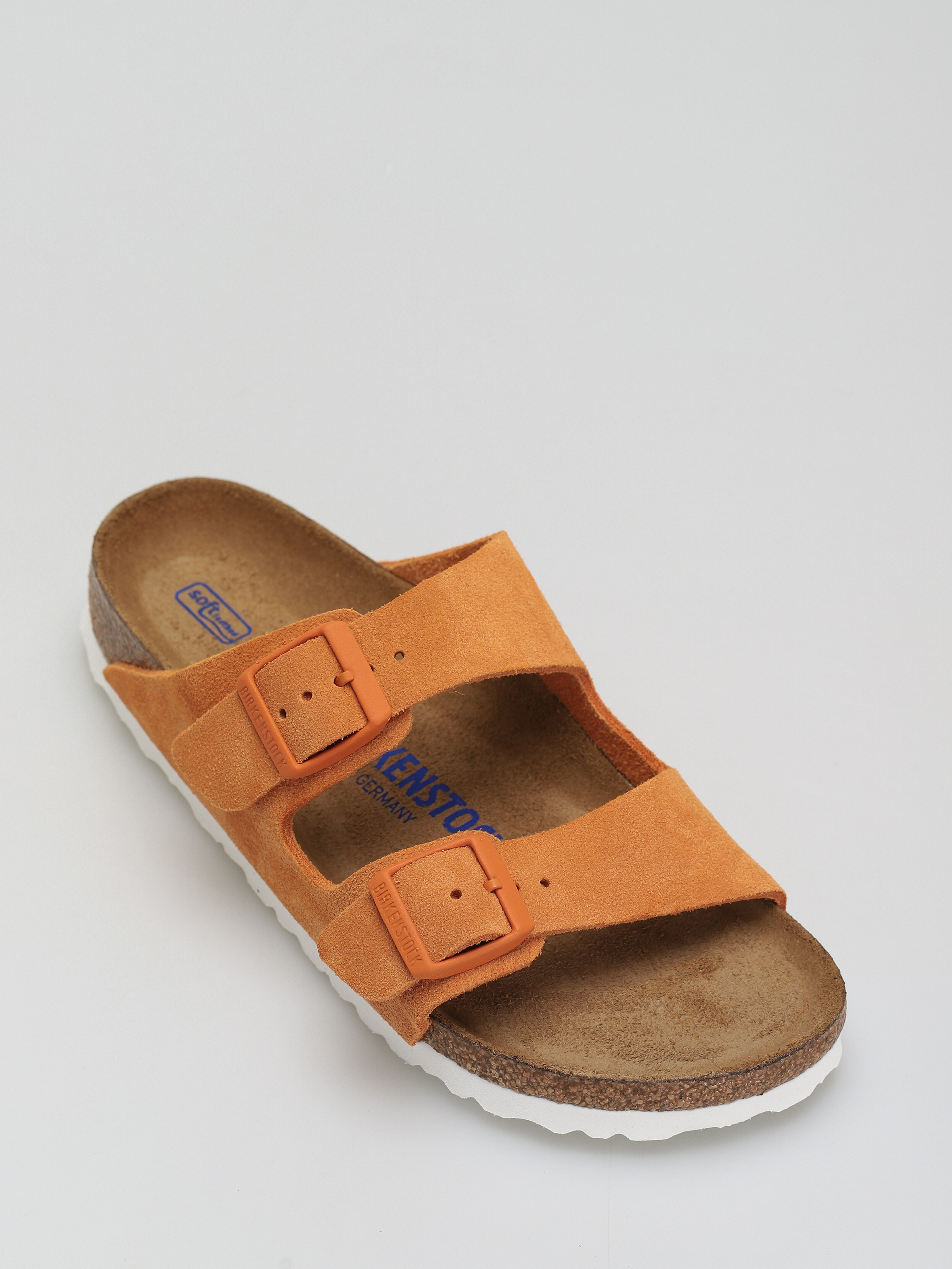 Plážovky Birkenstock Arizona Sfb Narrow Wmn (russet orange suede leather)