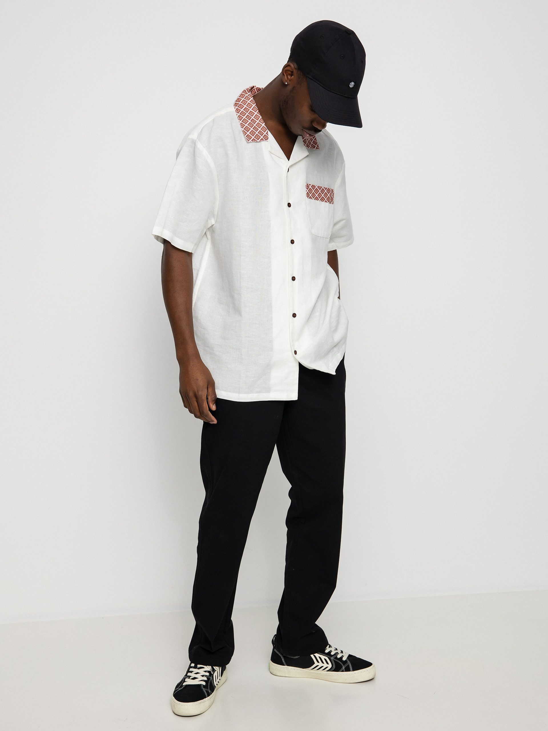 Košile Brixton Bunker (off white)