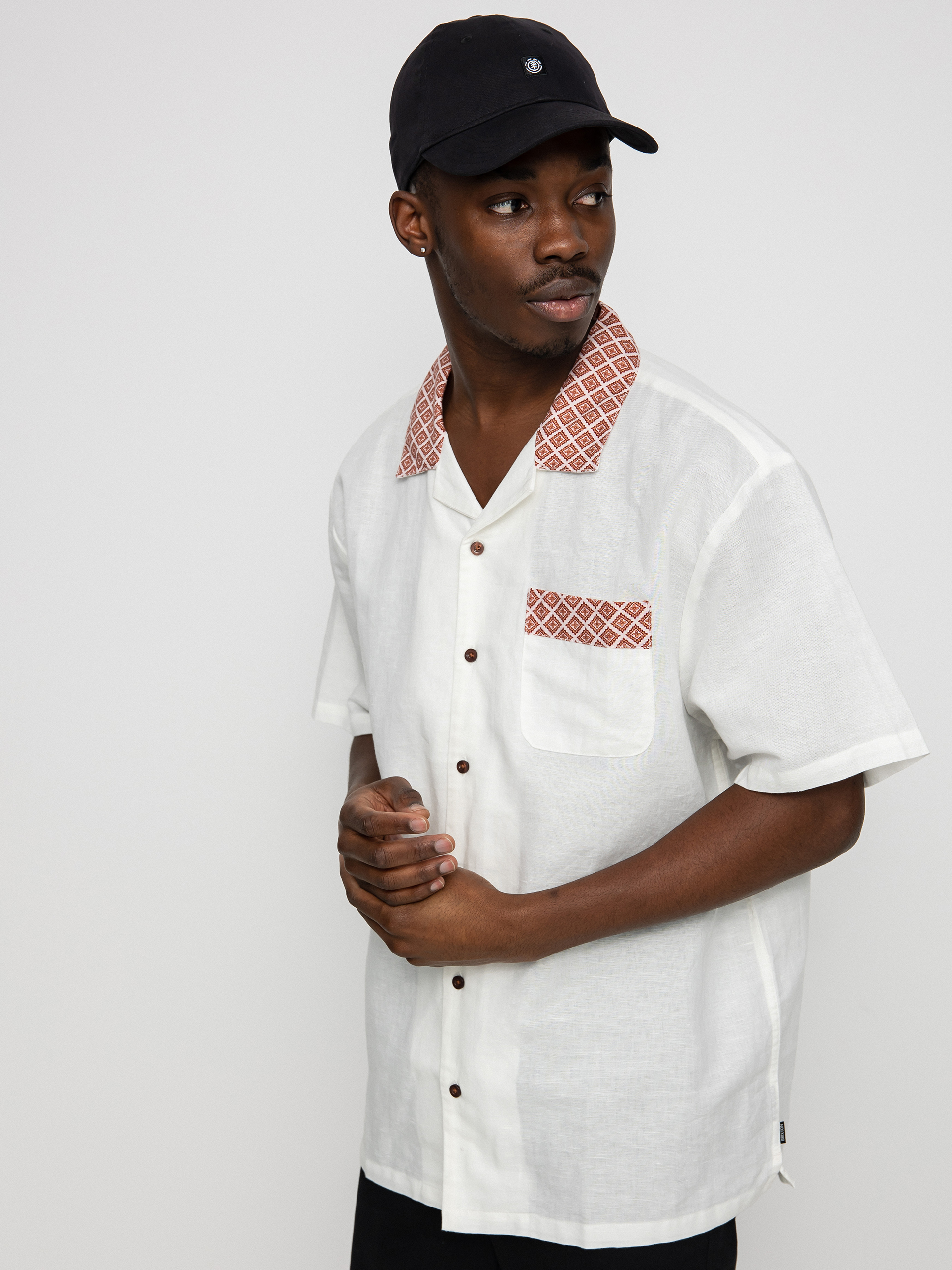 Košile Brixton Bunker (off white)