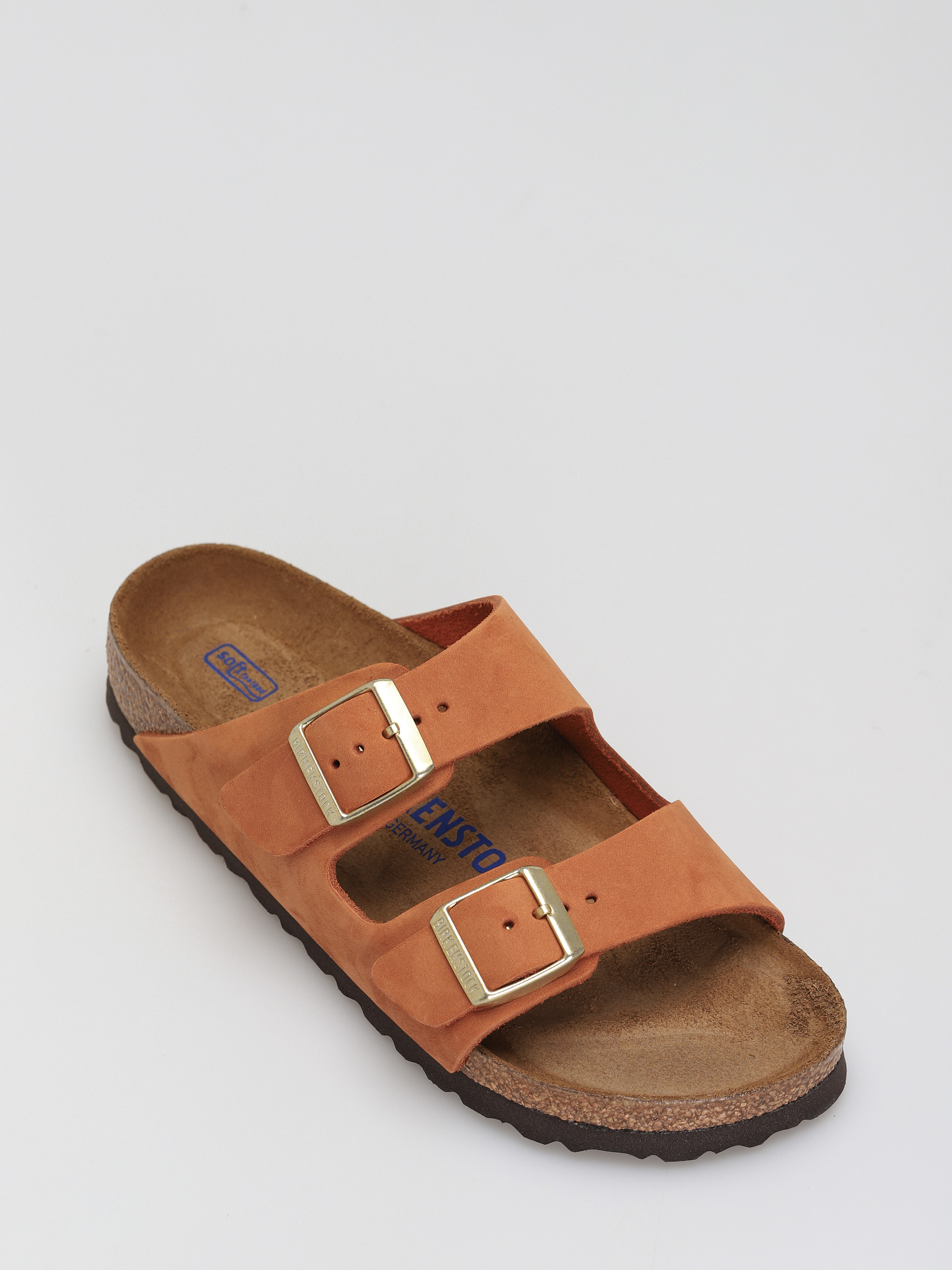Plážovky Birkenstock Arizona Sfb Narrow Wmn (pecan nubuck leather)