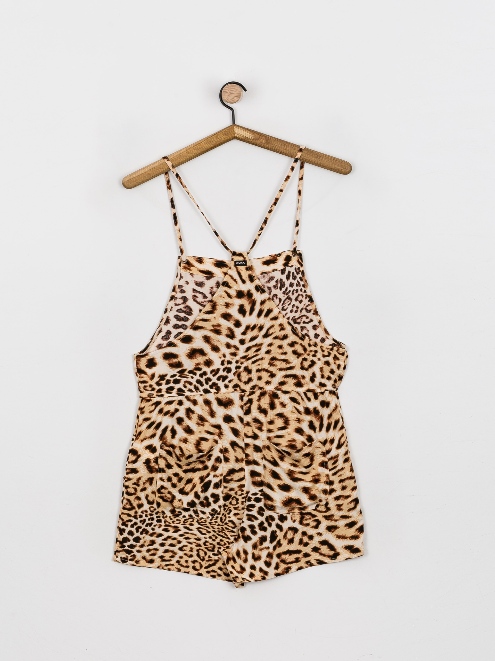 Dámský Kombinéza RVCA Ogrodniczki Laidback Romper (light brown)