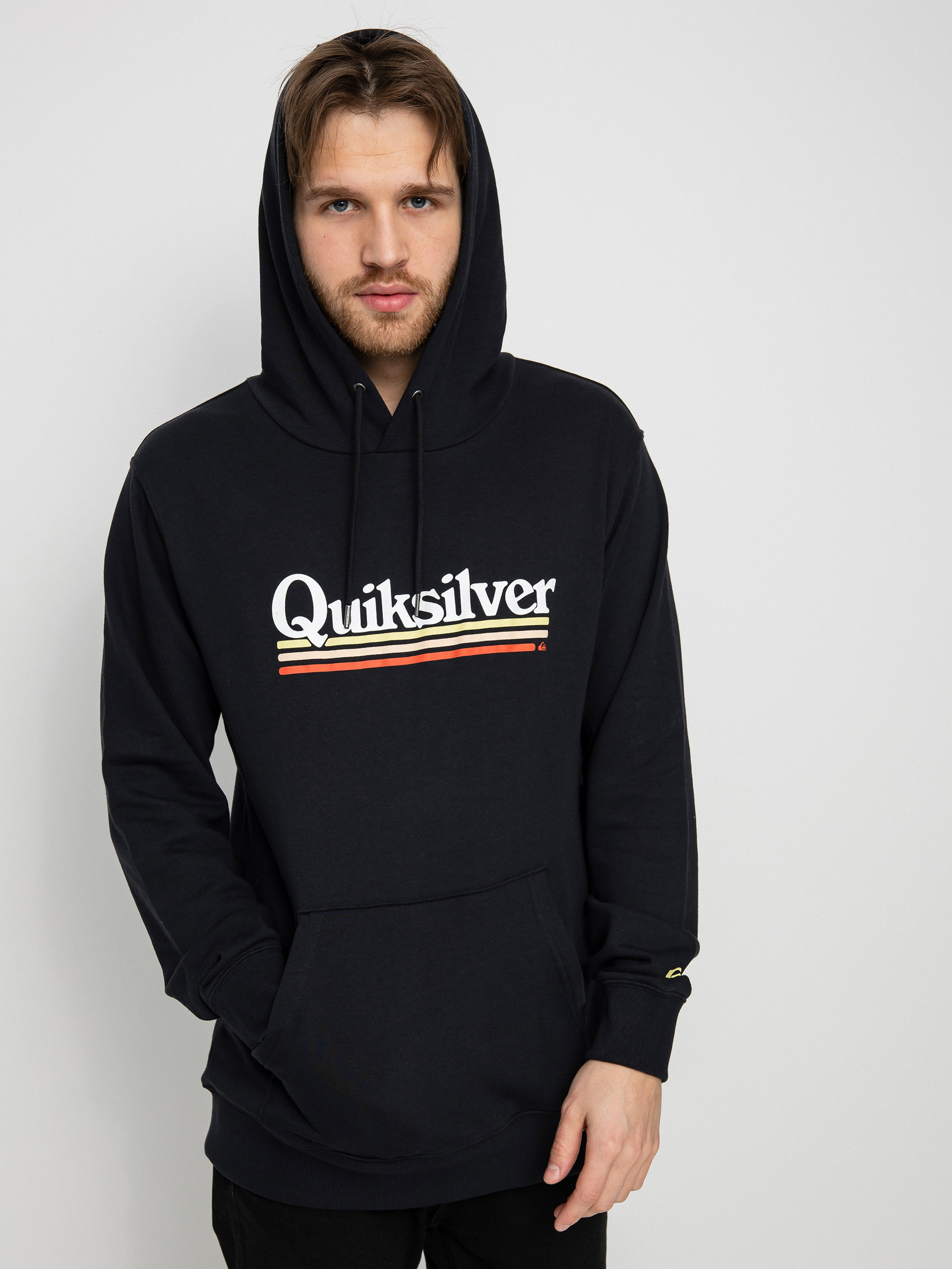 Mikina s kapucí Quiksilver On The Line HD (black)