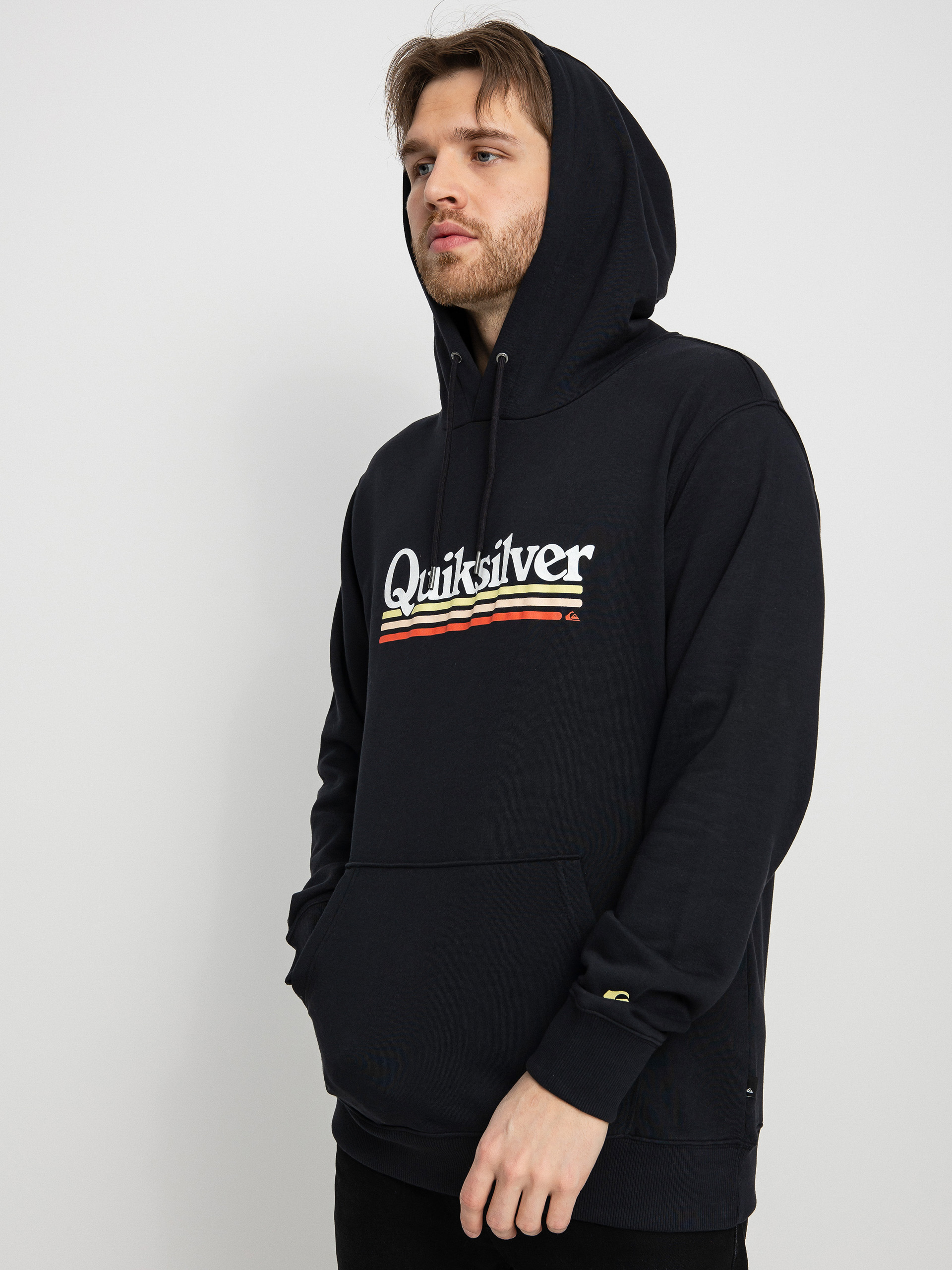 Mikina s kapucí Quiksilver On The Line HD (black)