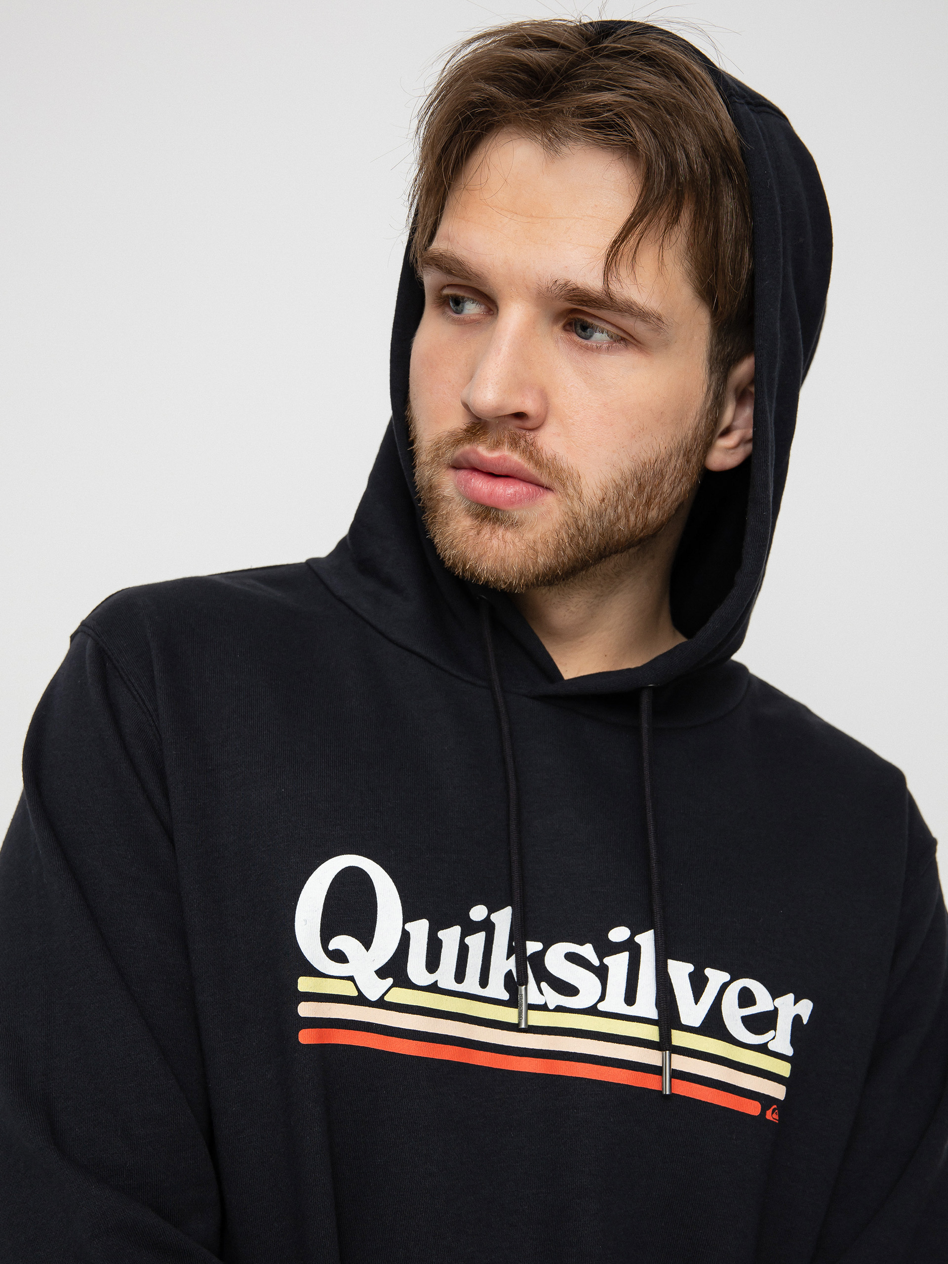 Mikina s kapucí Quiksilver On The Line HD (black)