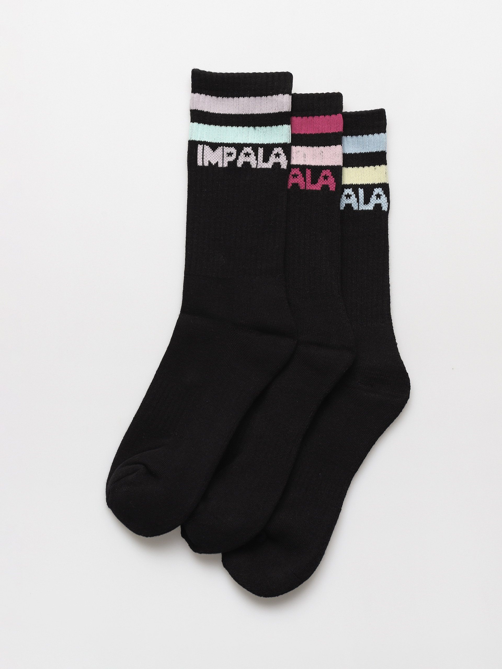 Ponožky Impala Stripe Sock 3Pk Wmn (black)