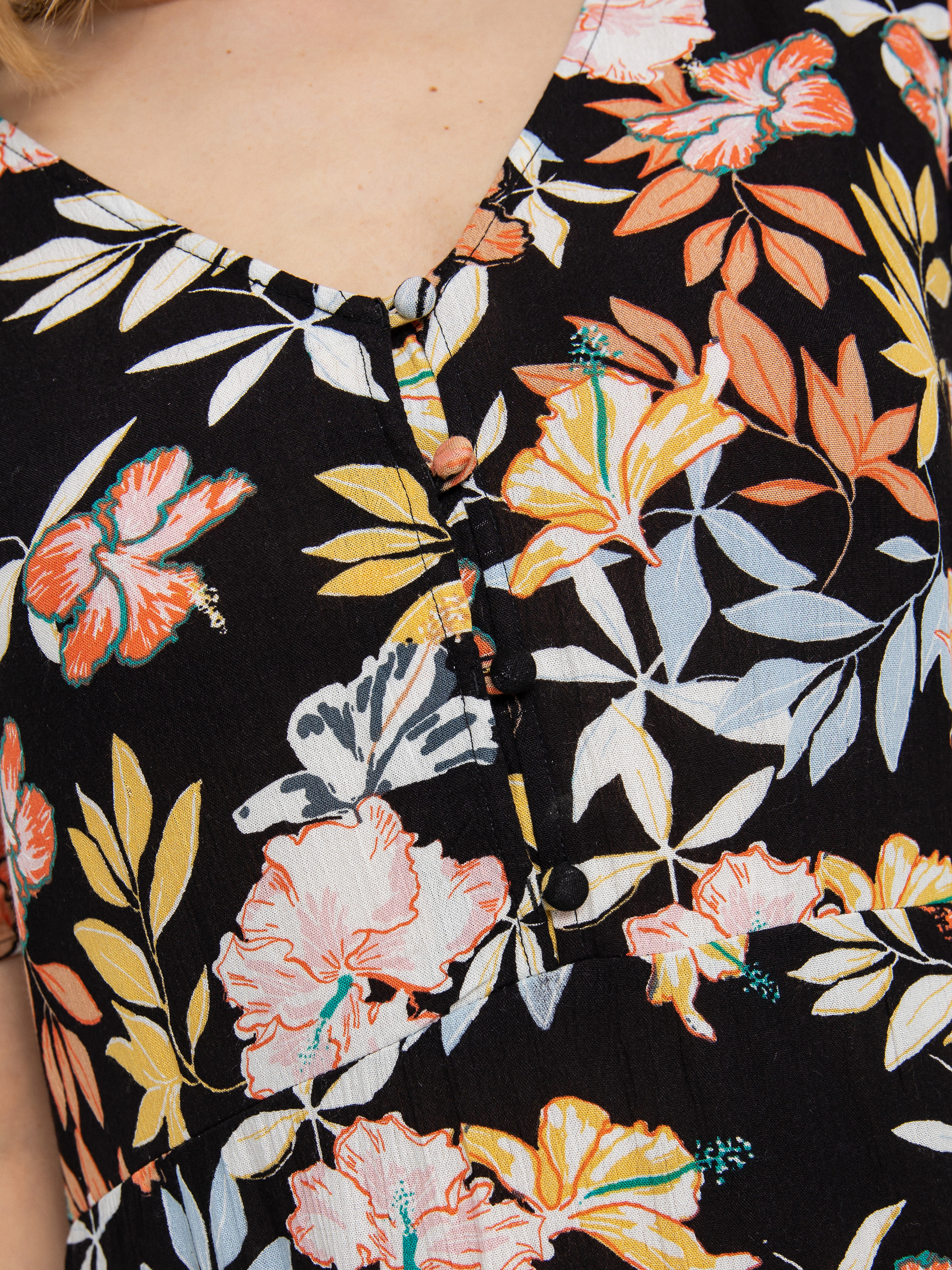 Šaty  Roxy Sunny Summer Wmn (anthracite island vibes)