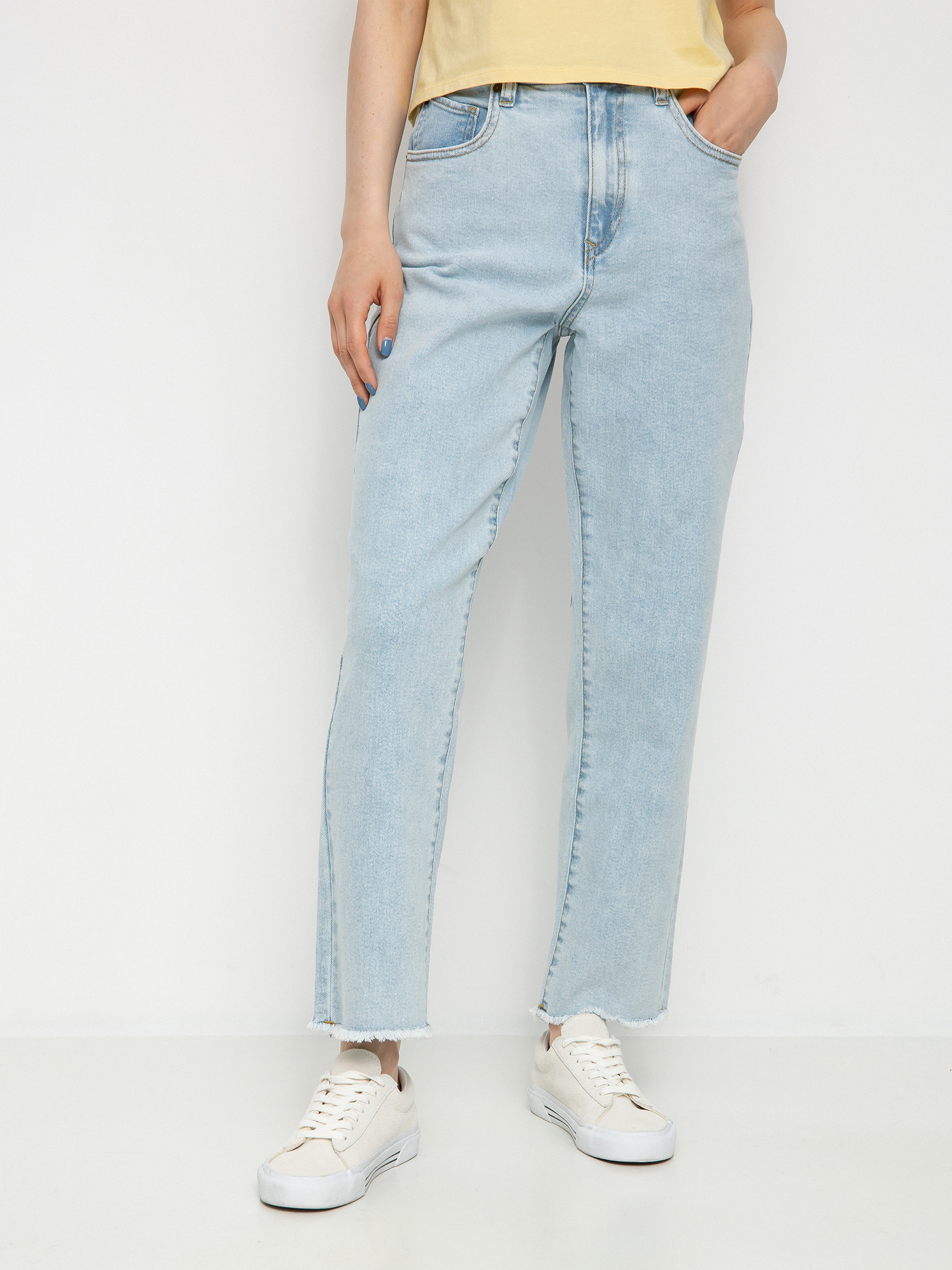 Kalhoty Volcom Stn Step Hirise Wmn (thrifter blue light)