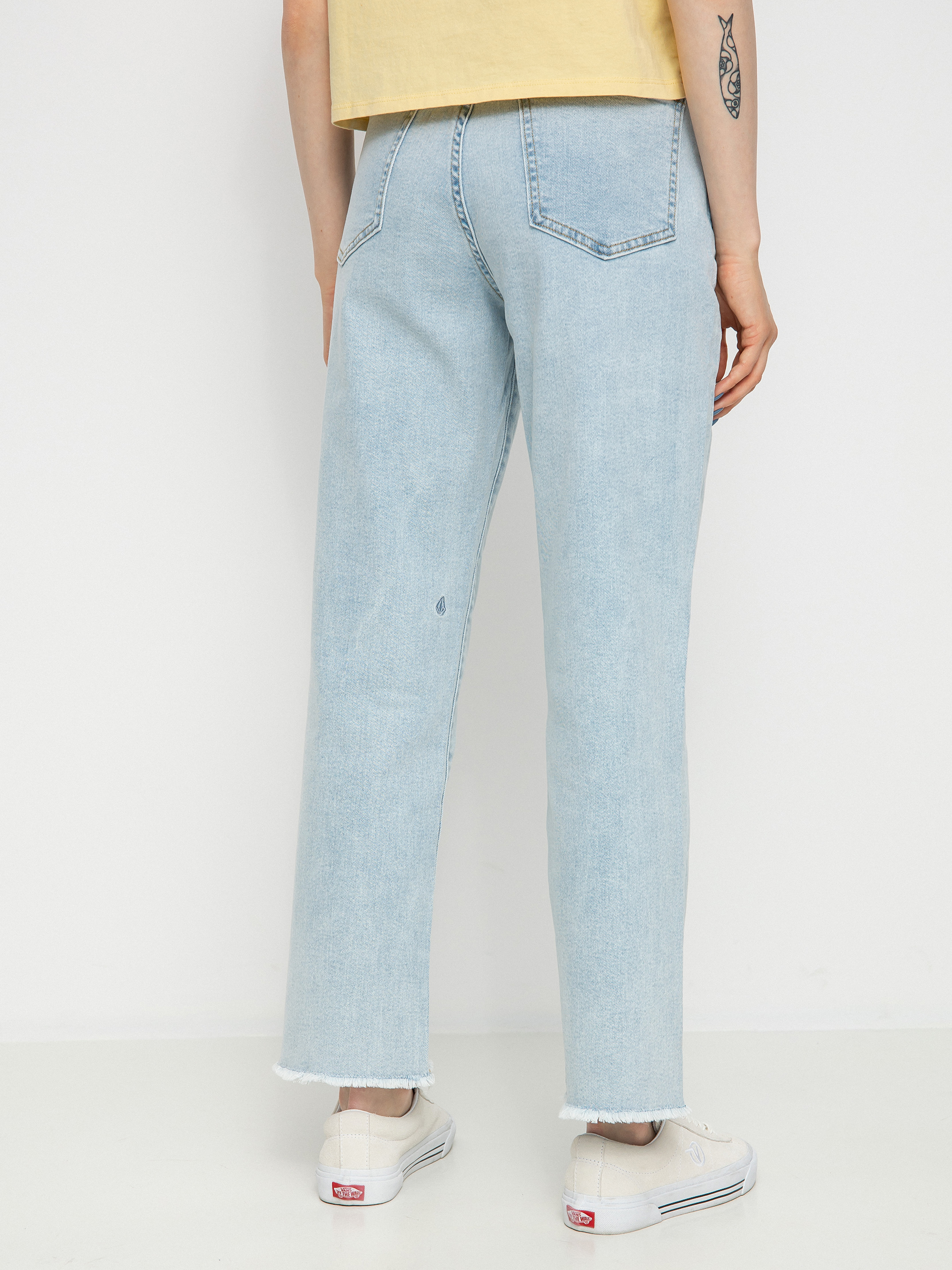 Kalhoty Volcom Stn Step Hirise Wmn (thrifter blue light)