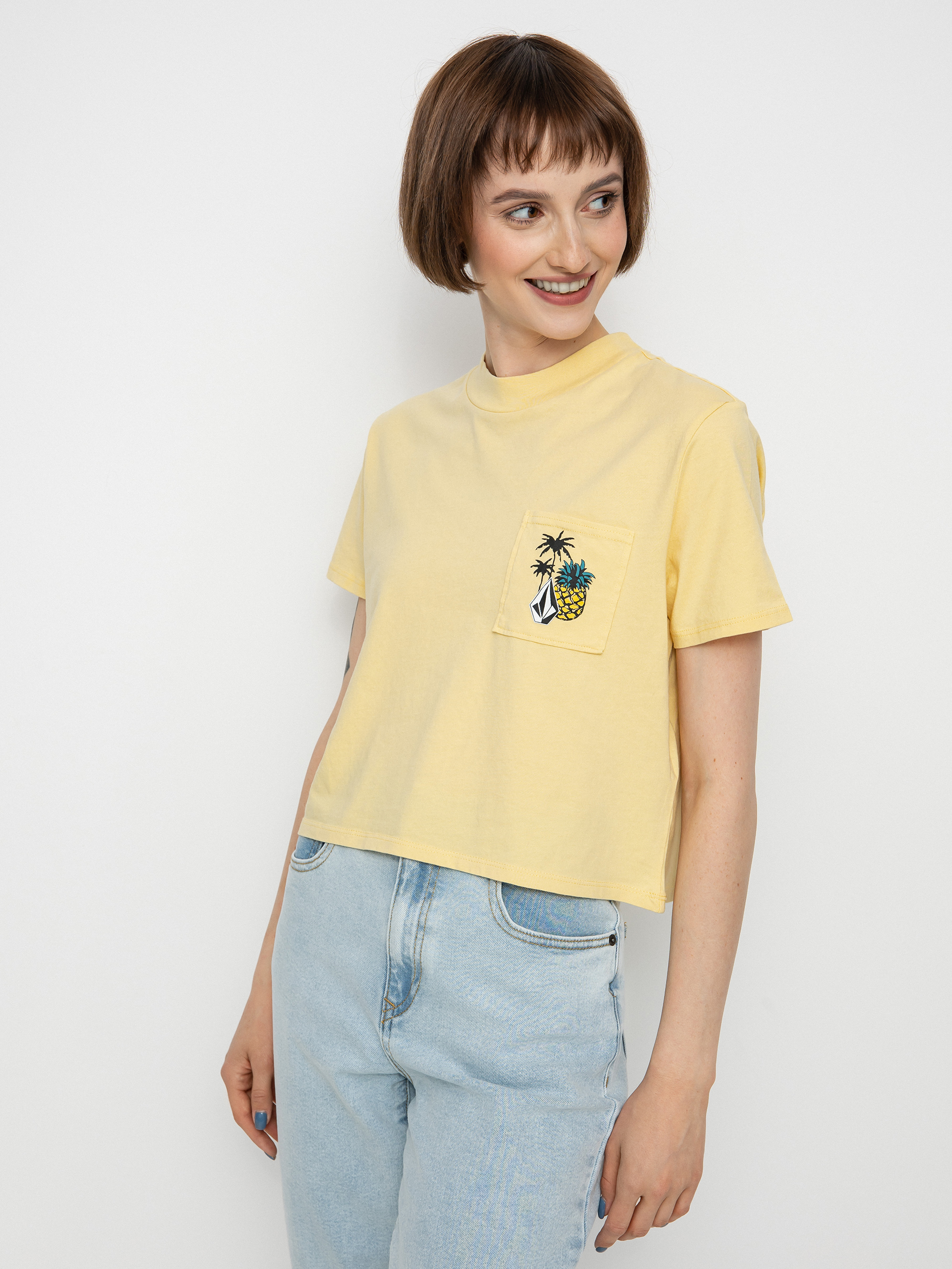 Tričko Volcom Pocket Dial Wmn (wheat)