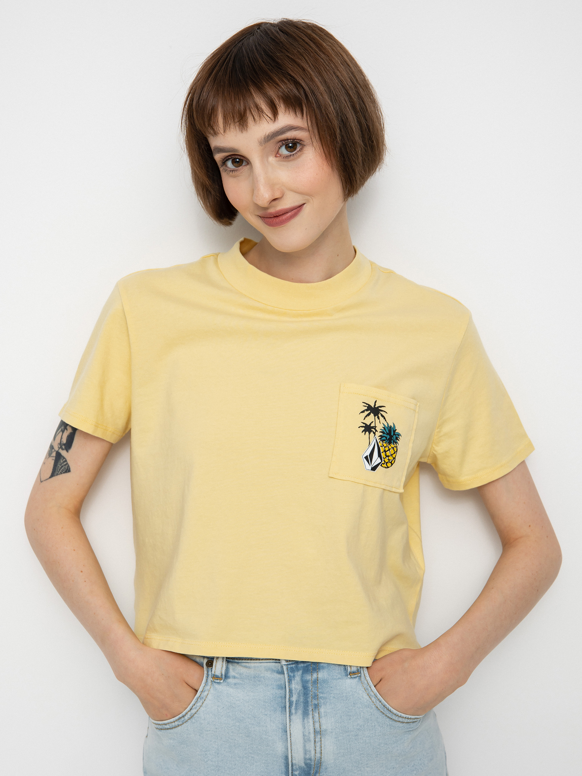 Tričko Volcom Pocket Dial Wmn (wheat)