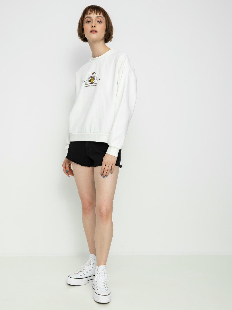 Mikina RVCA West Crew Wmn (vintage white)