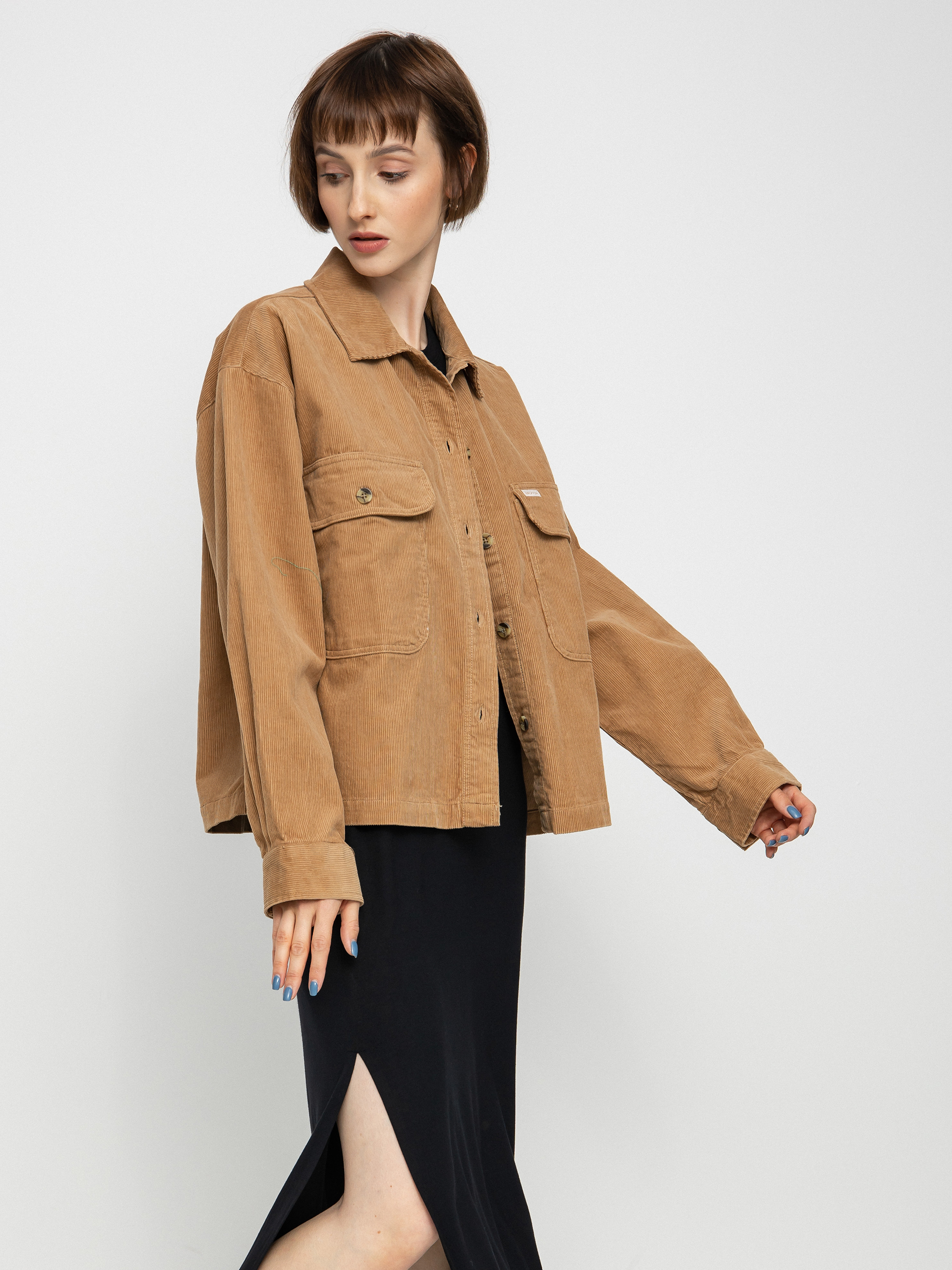 Košile Brixton Bowery Corduroy Flannel Ls Wmn (mojave)