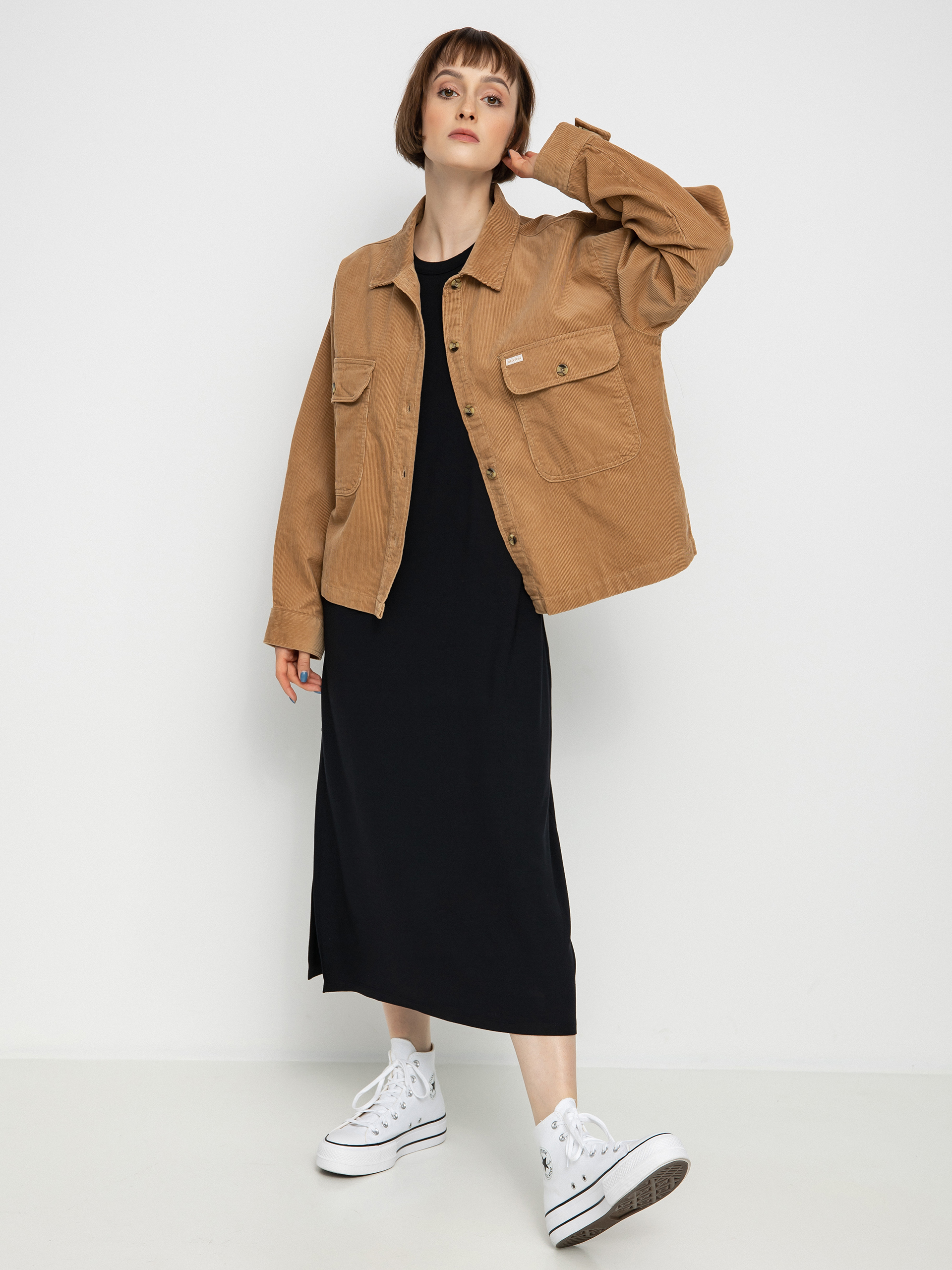 Košile Brixton Bowery Corduroy Flannel Ls Wmn (mojave)