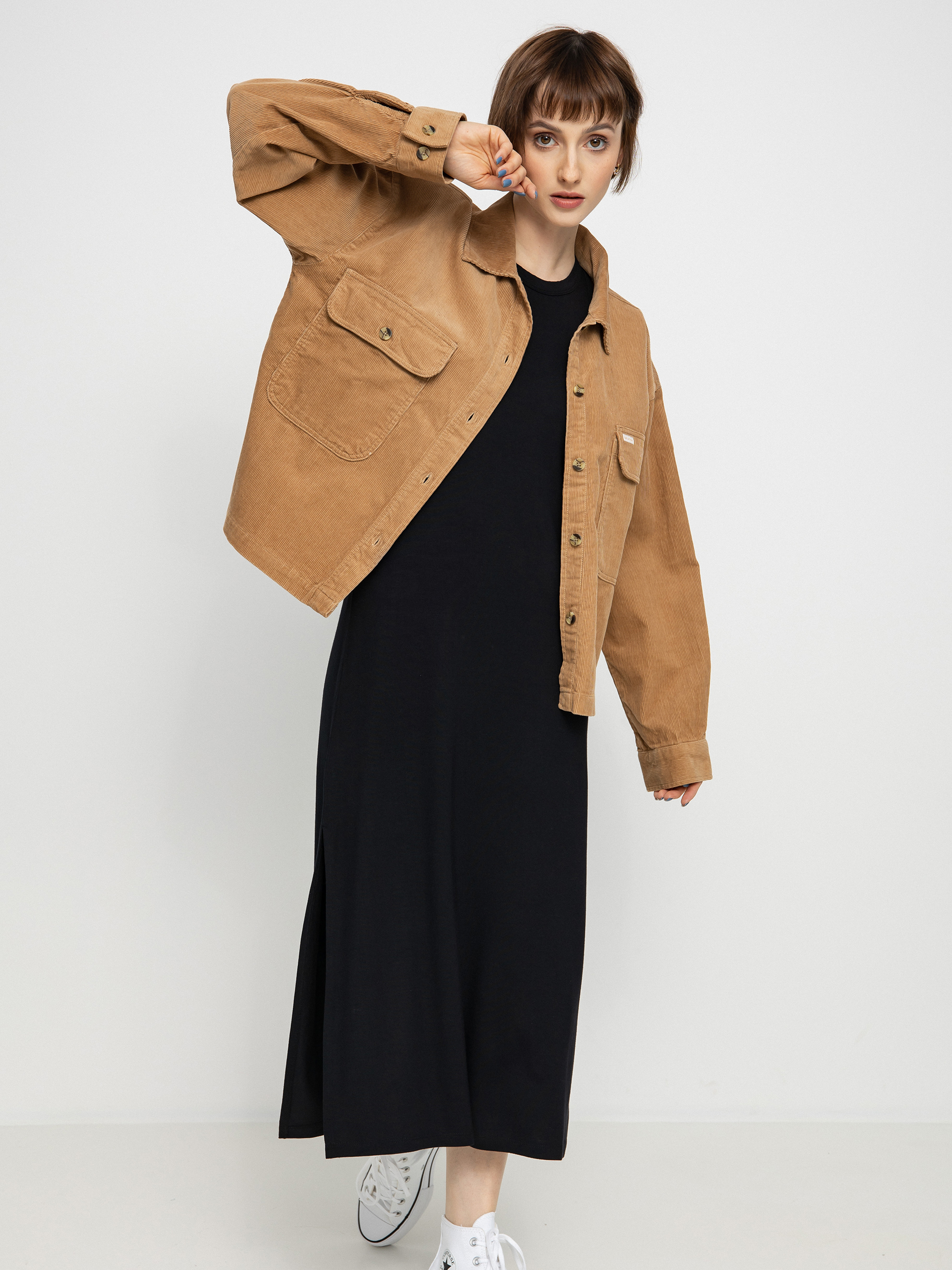 Košile Brixton Bowery Corduroy Flannel Ls Wmn (mojave)