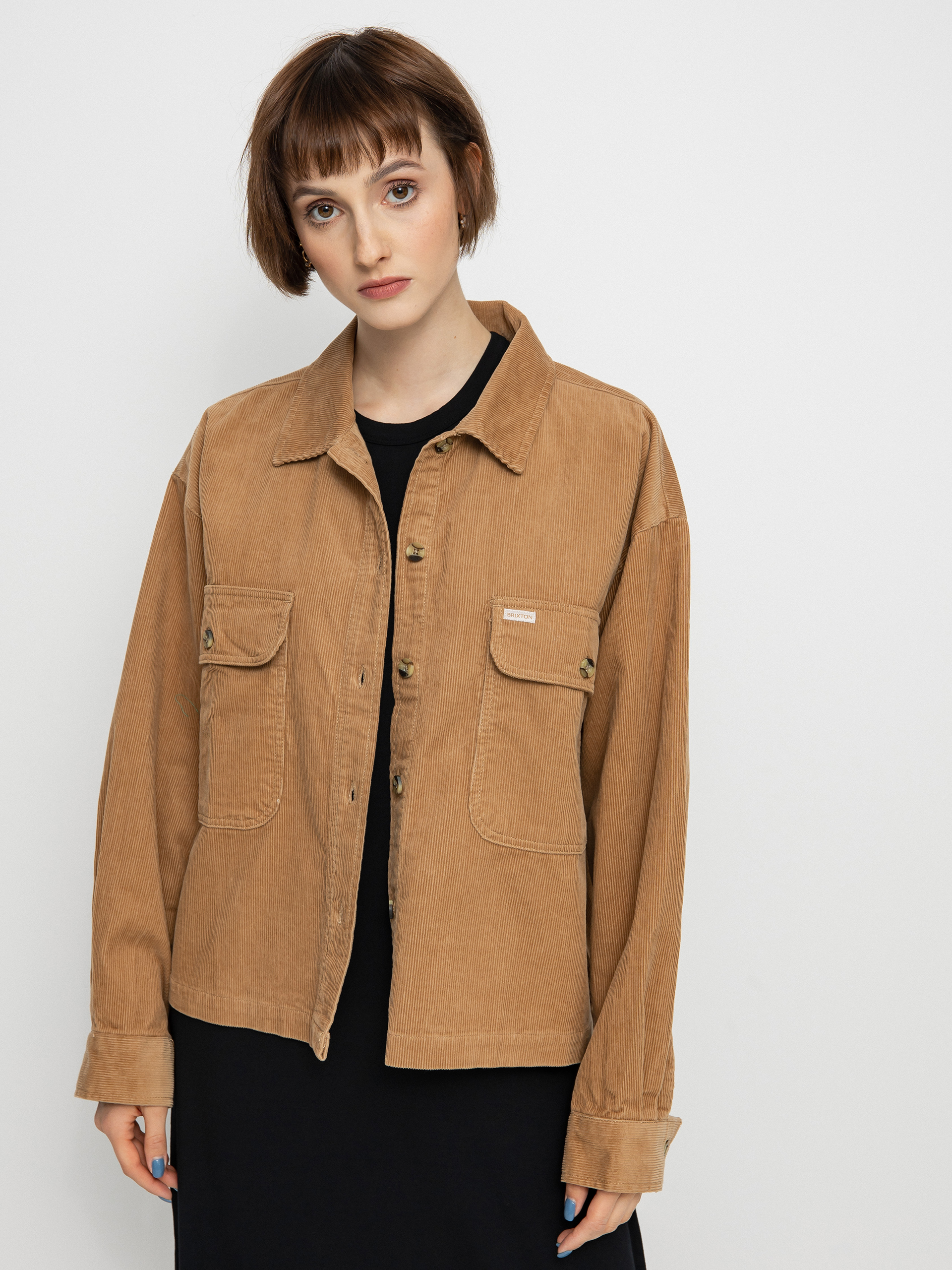 Košile Brixton Bowery Corduroy Flannel Ls Wmn (mojave)