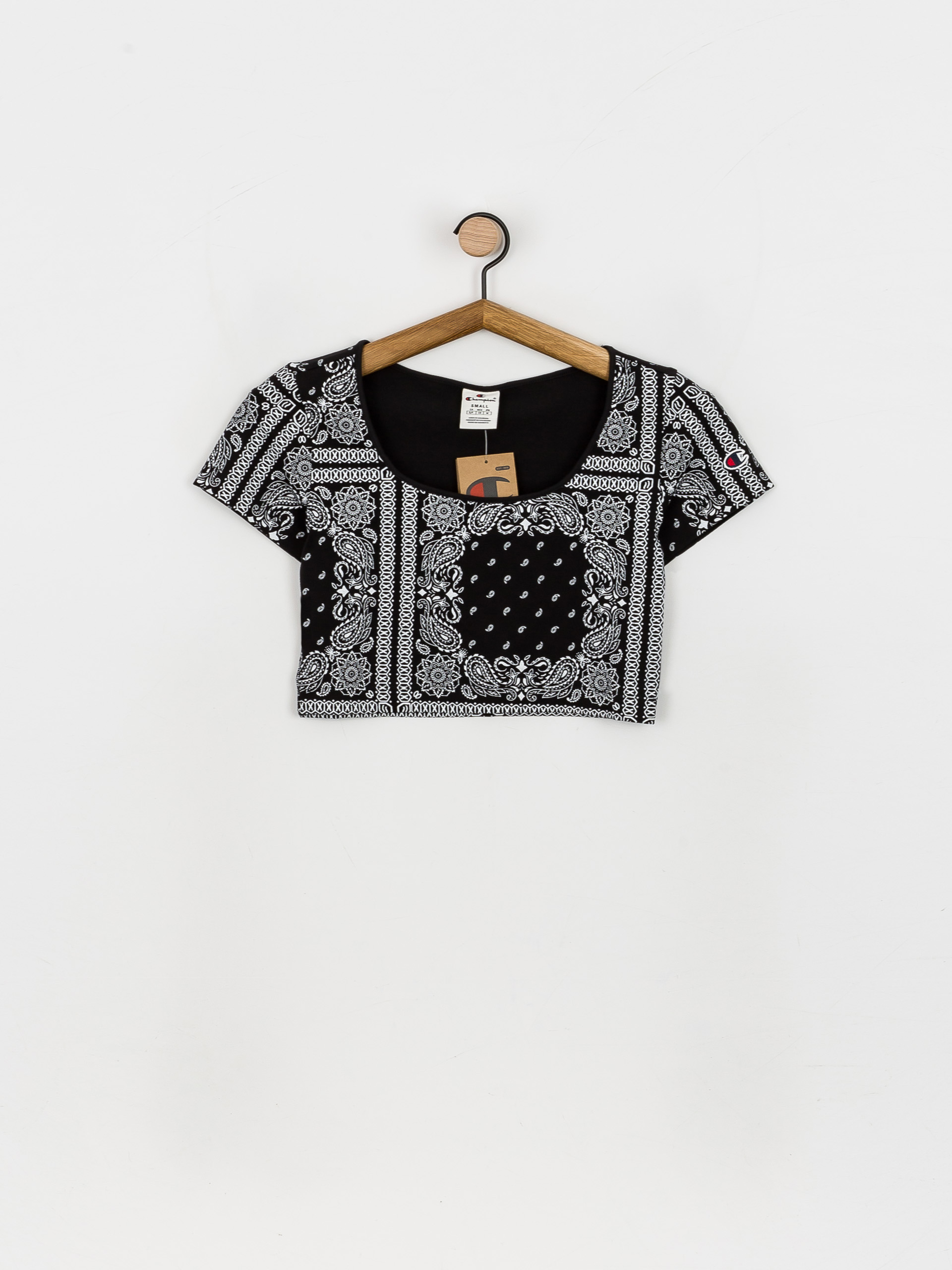 Tričko Champion Crewneck Croptop 115127 Wmn (nbk/allover)