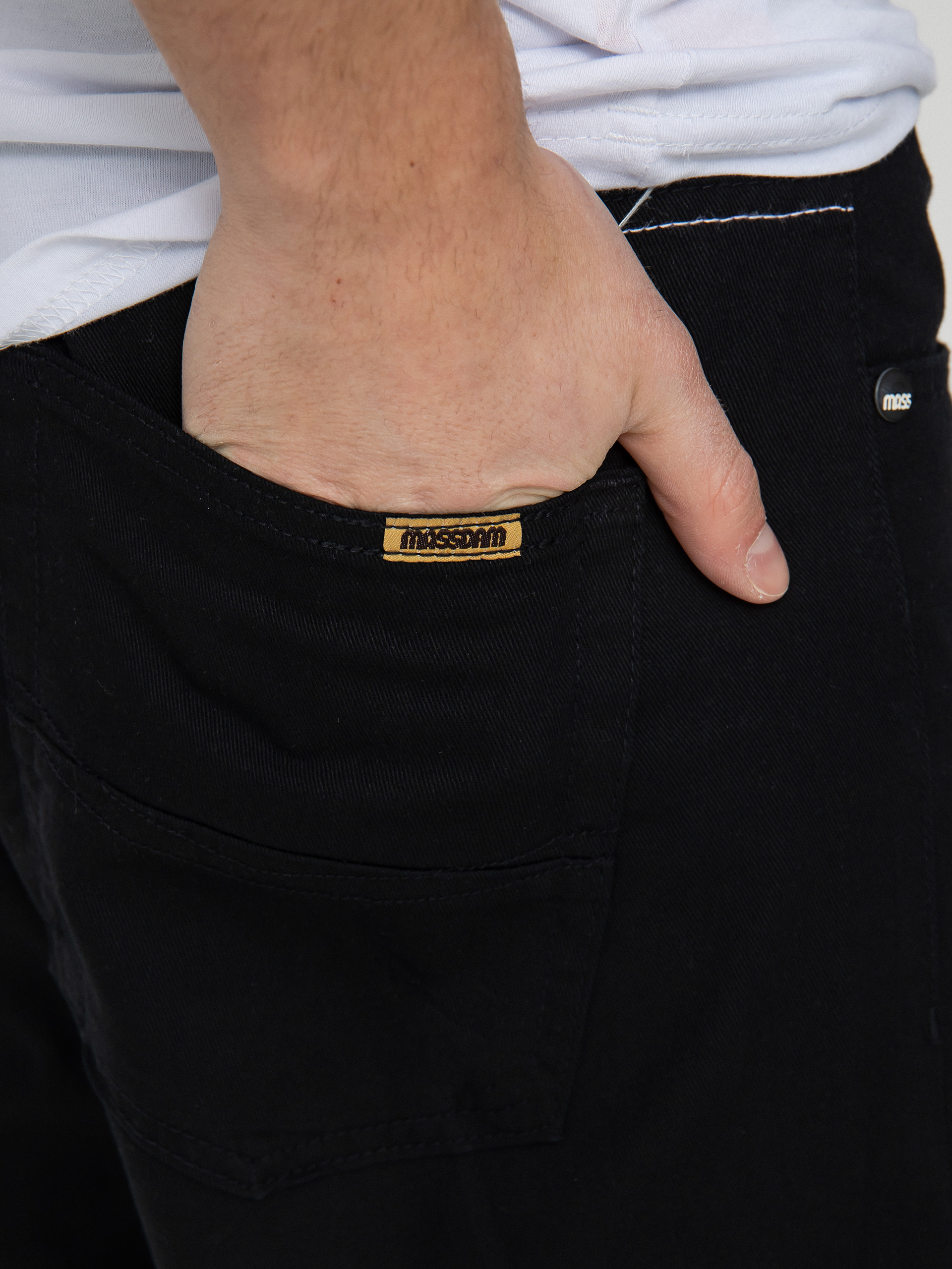 Kalhoty MassDnm Slang Baggy Fit (black)