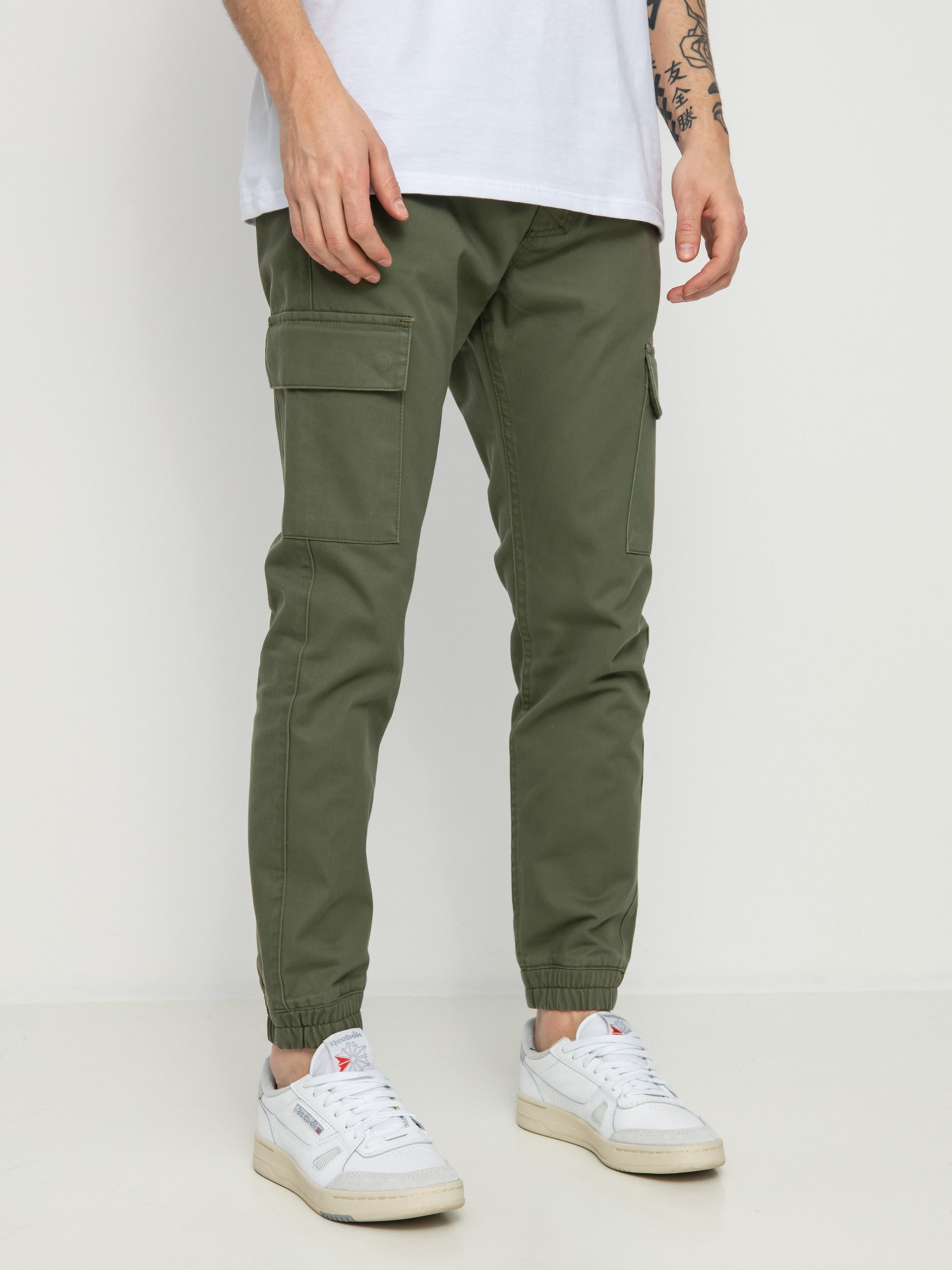 Kalhoty MassDnm Cargo Joggers Sneaker Fit (olive)