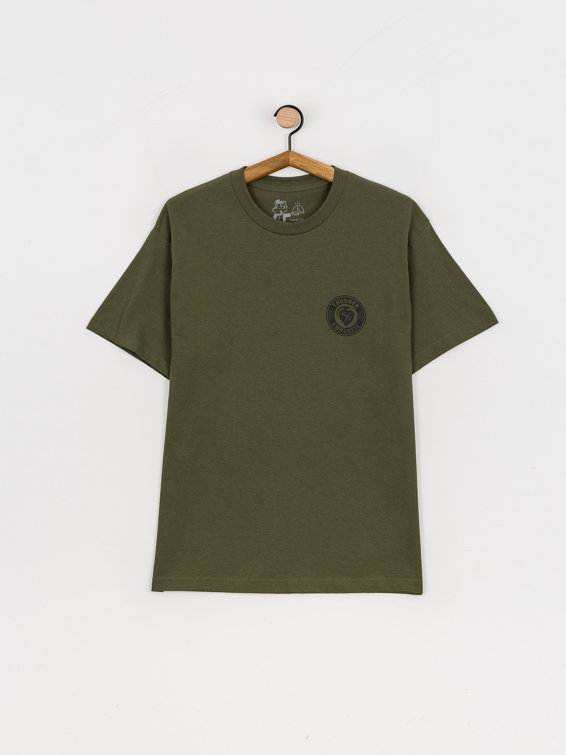 Tričko Thunder X Chrystie Circle Logo (army green)