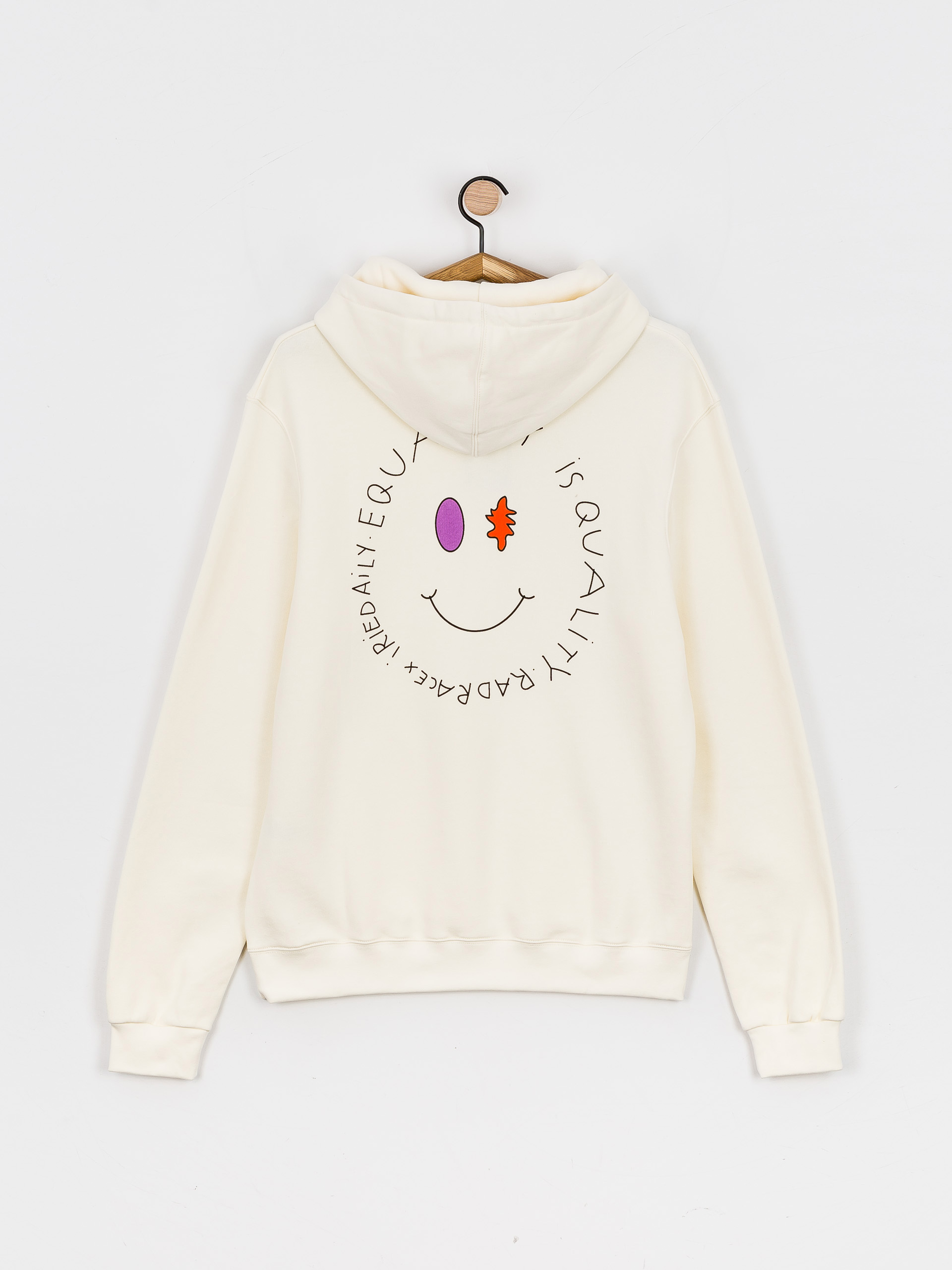 Mikina s kapucí Iriedaily Smile Eq HD (offwhite)