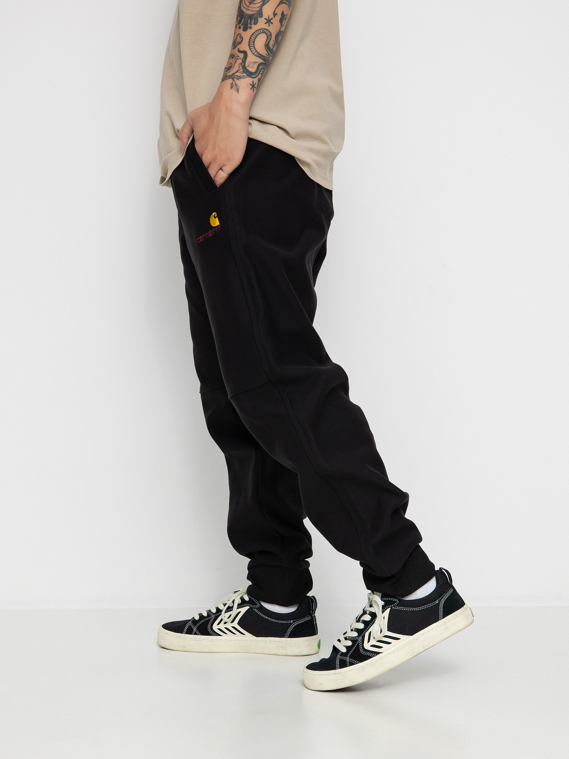 Kalhoty Carhartt WIP American Script Jogging (black)