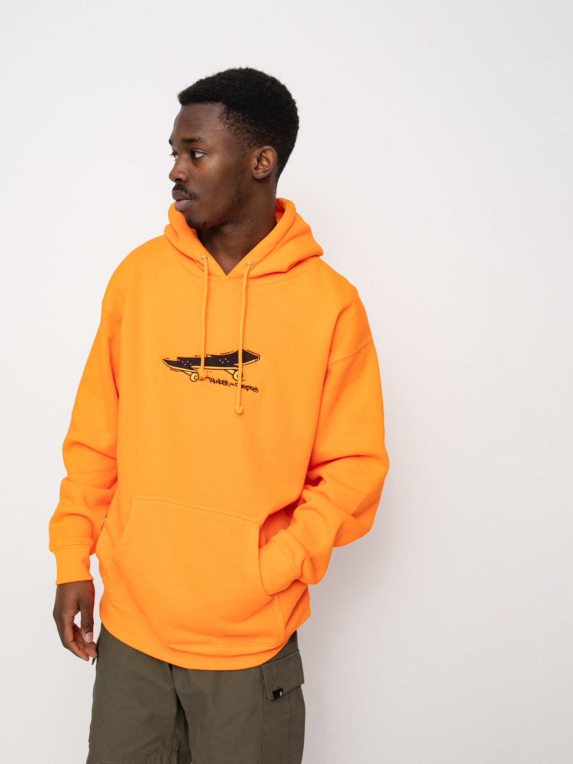 Mikina s kapucí Thunder X Chrystie Lightening Bolt Board (bright orange)