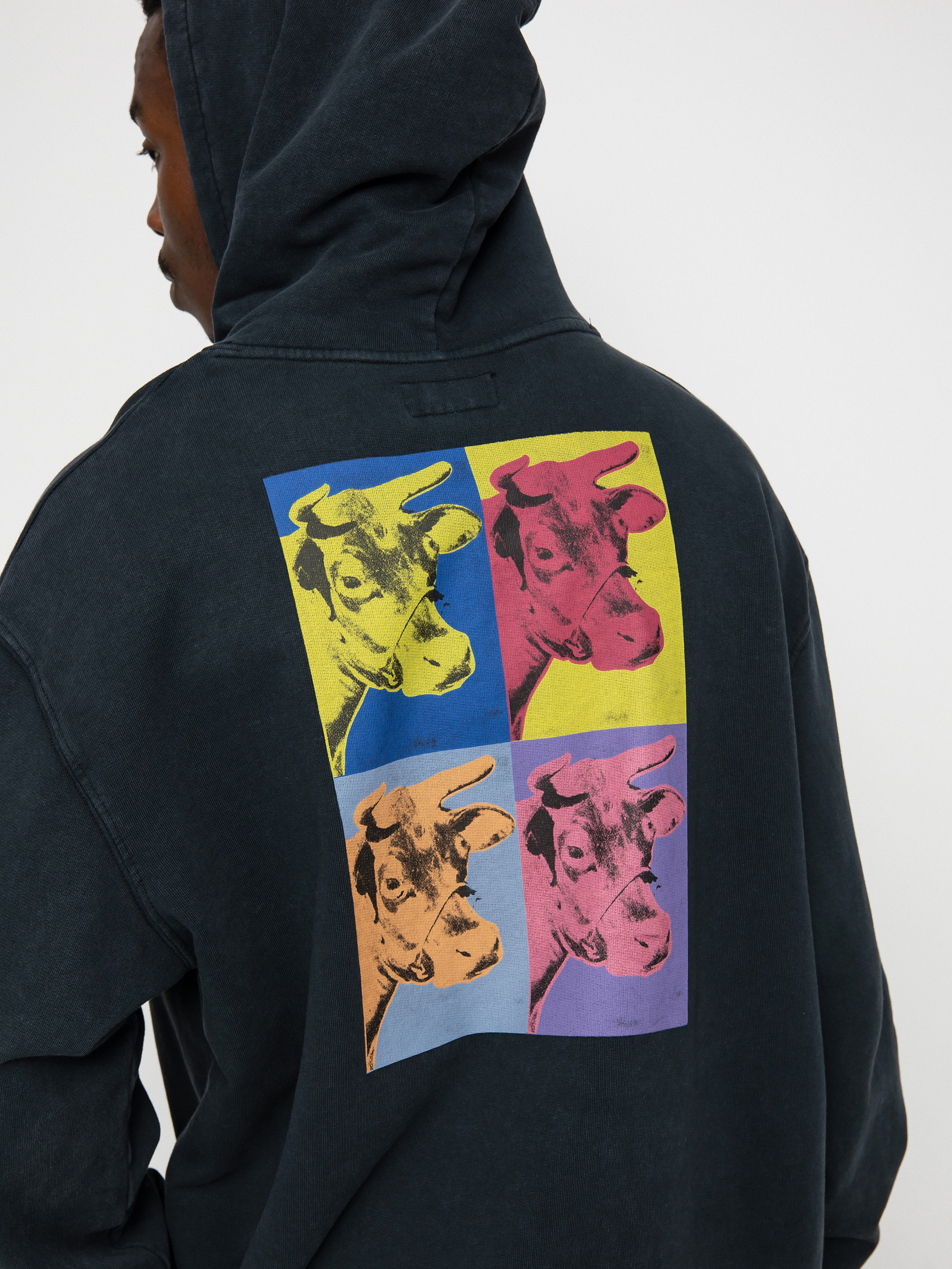Mikina s kapucí DC X Andy Warhol Cow HD (black acid)