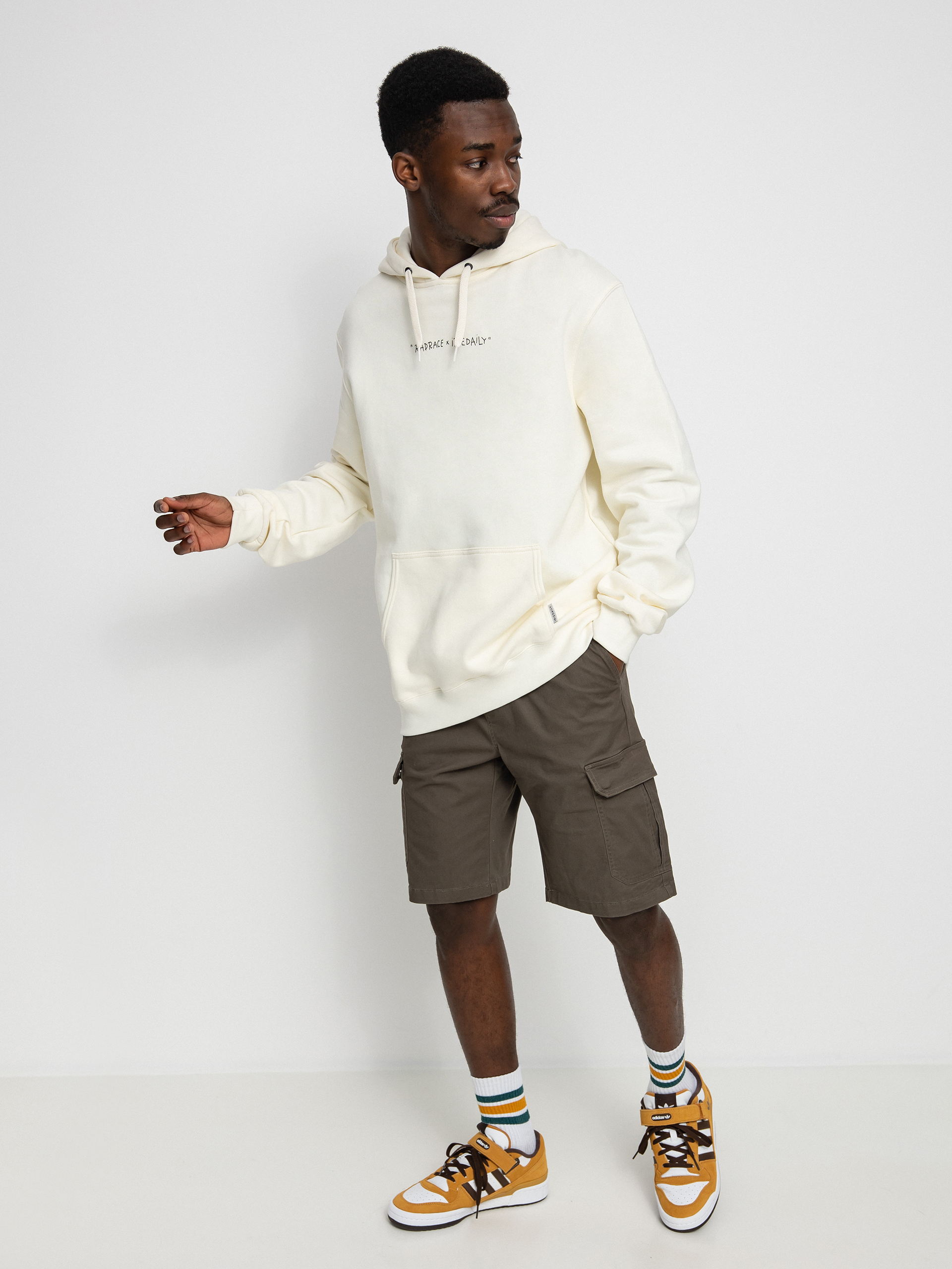 Mikina s kapucí Iriedaily Smile Eq HD (offwhite)