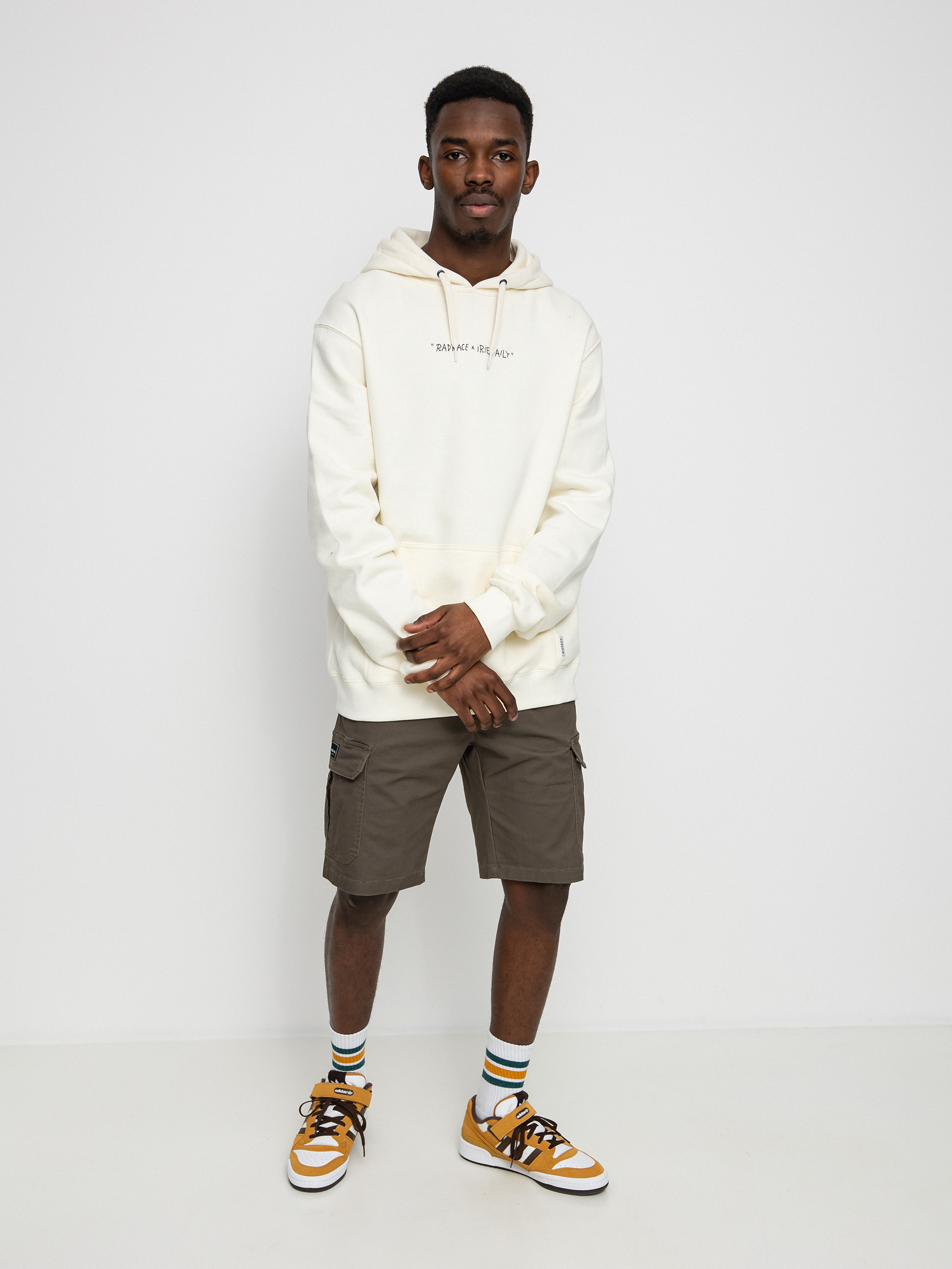 Mikina s kapucí Iriedaily Smile Eq HD (offwhite)