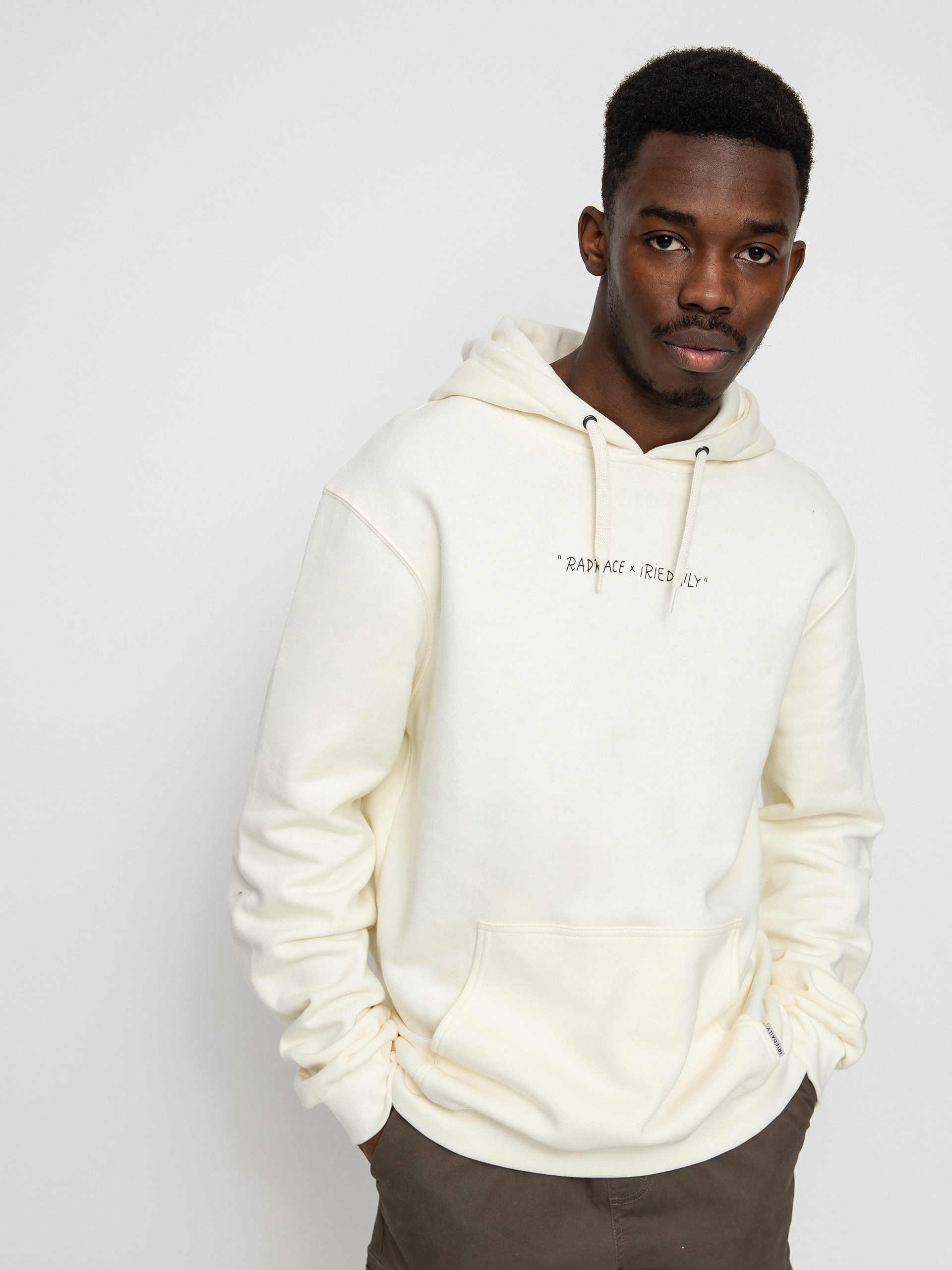 Mikina s kapucí Iriedaily Smile Eq HD (offwhite)