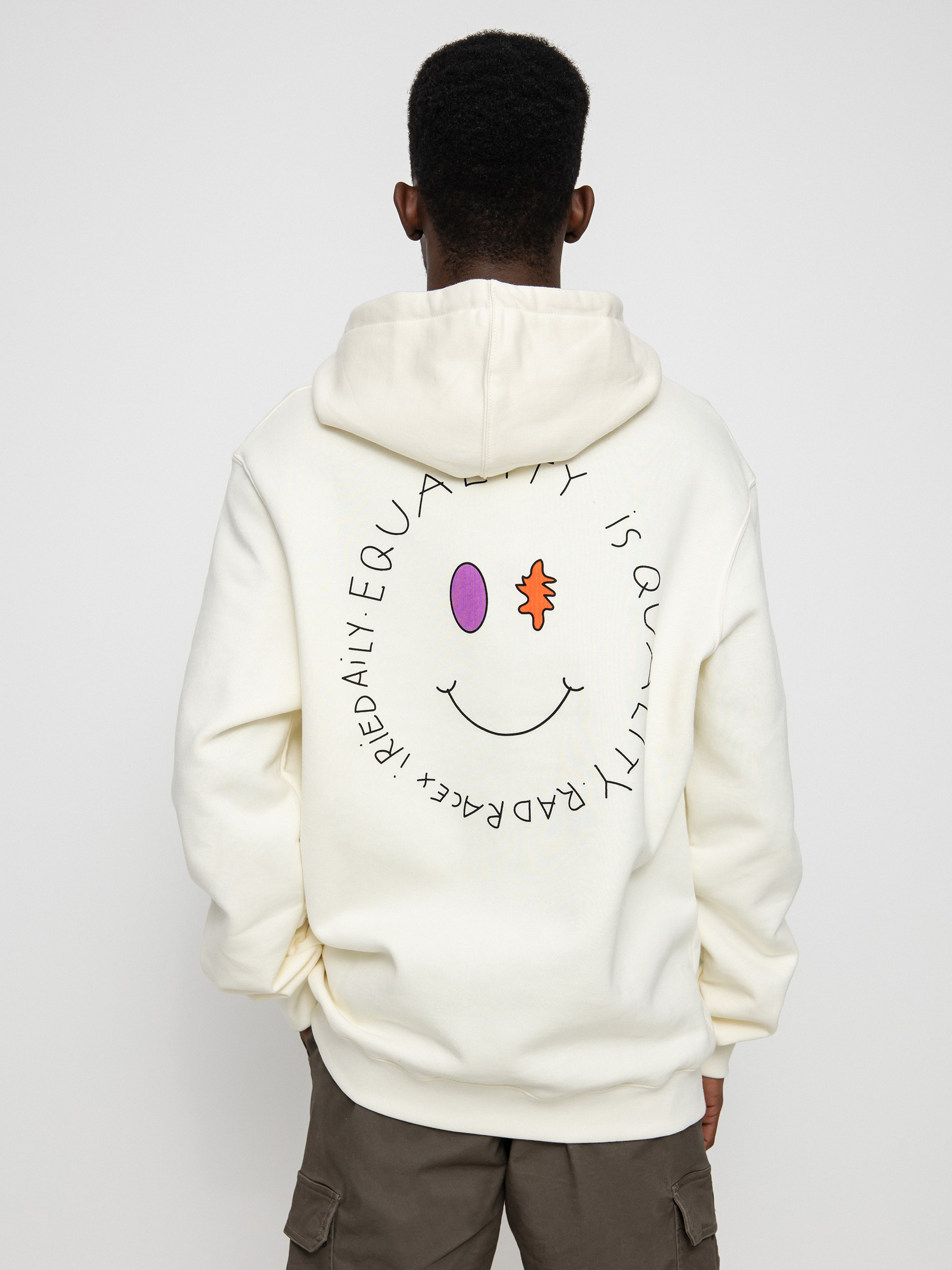Mikina s kapucí Iriedaily Smile Eq HD (offwhite)