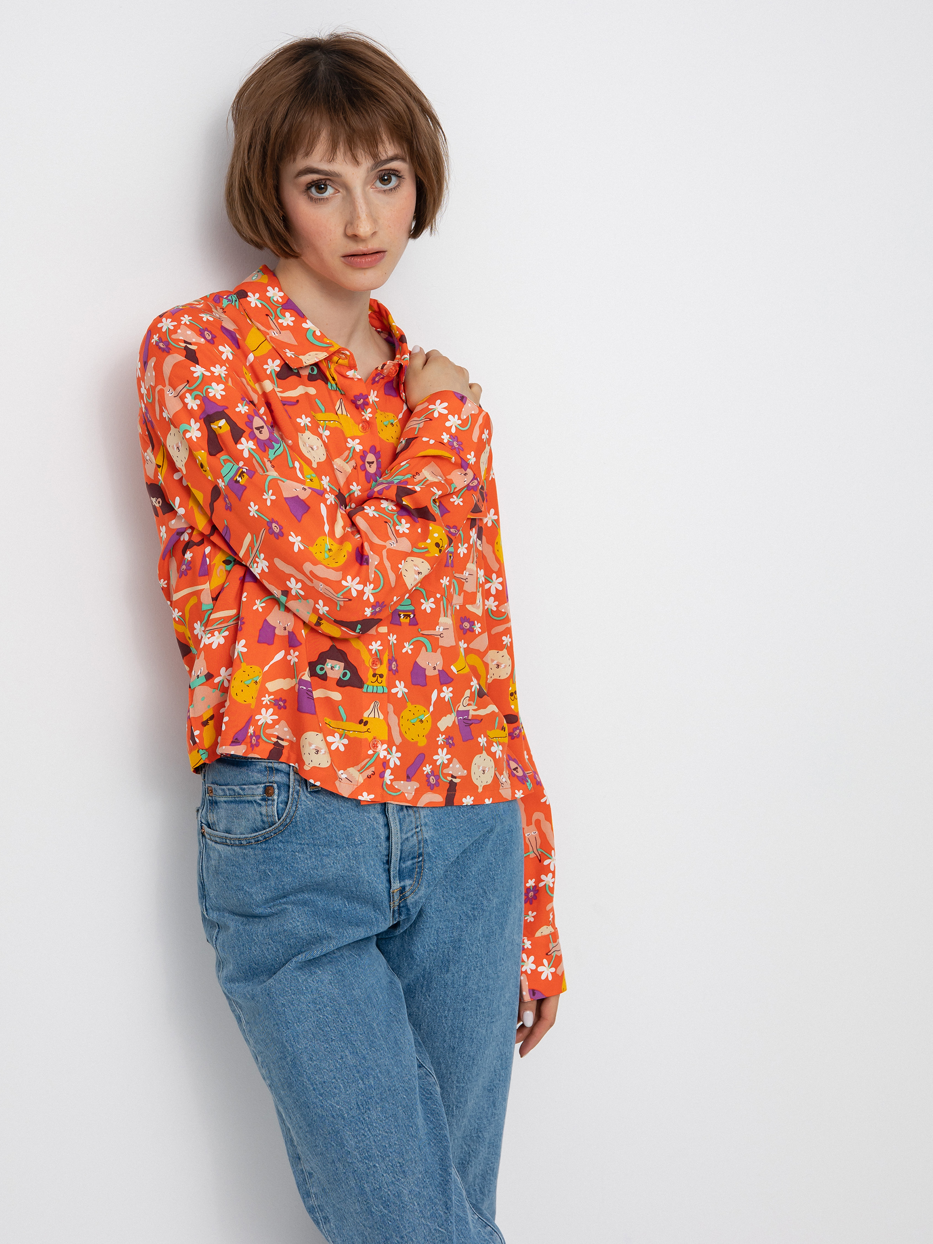 Košile Volcom Egle Zvirblyte Woven Wmn (living coral)