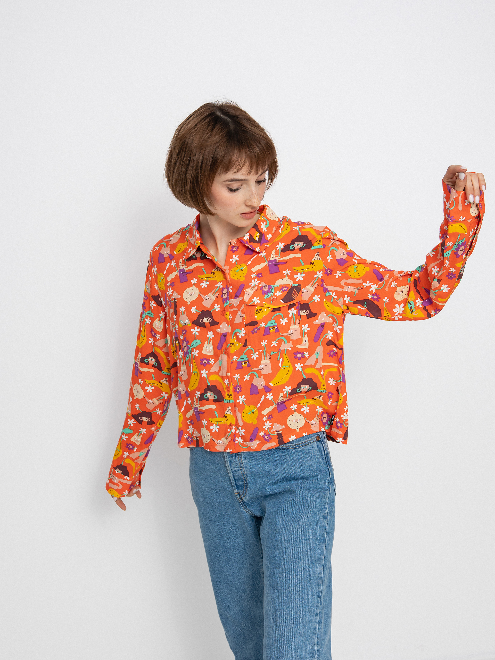 Košile Volcom Egle Zvirblyte Woven Wmn (living coral)