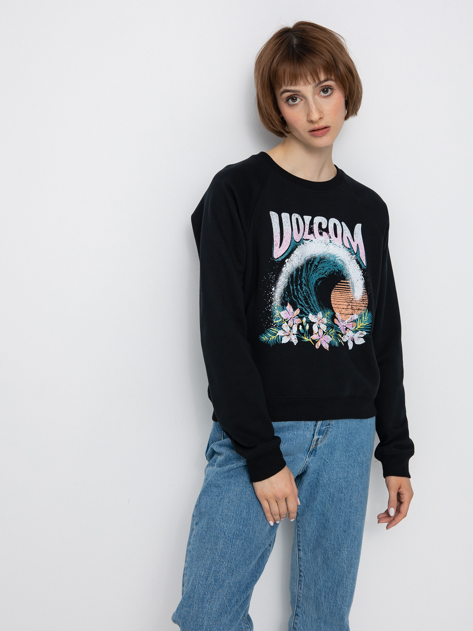Mikina Volcom Truly Stokin Wmn (black)
