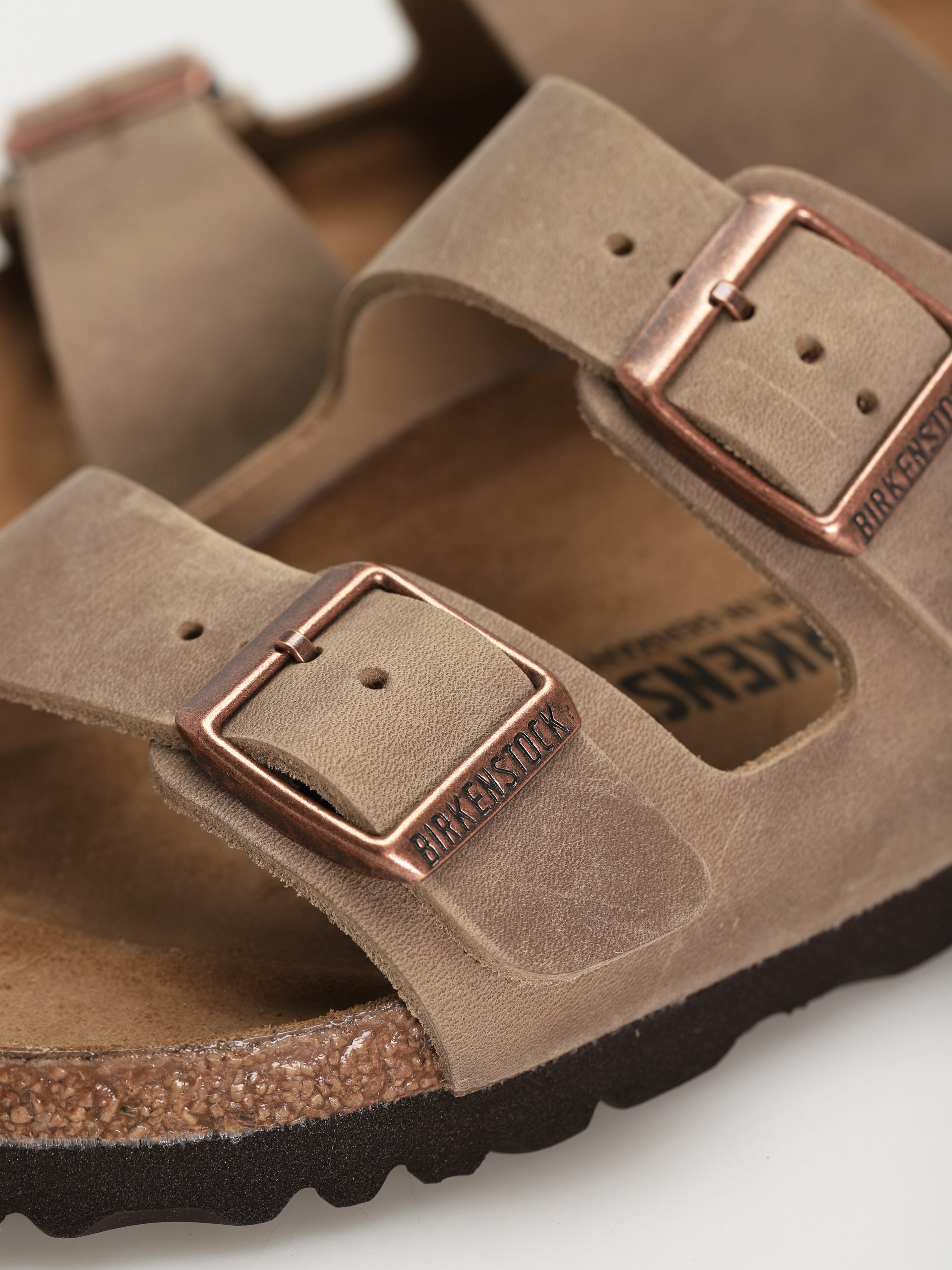 Plážovky Birkenstock Arizona Narrow Wmn (tabacco brown waxy leather)