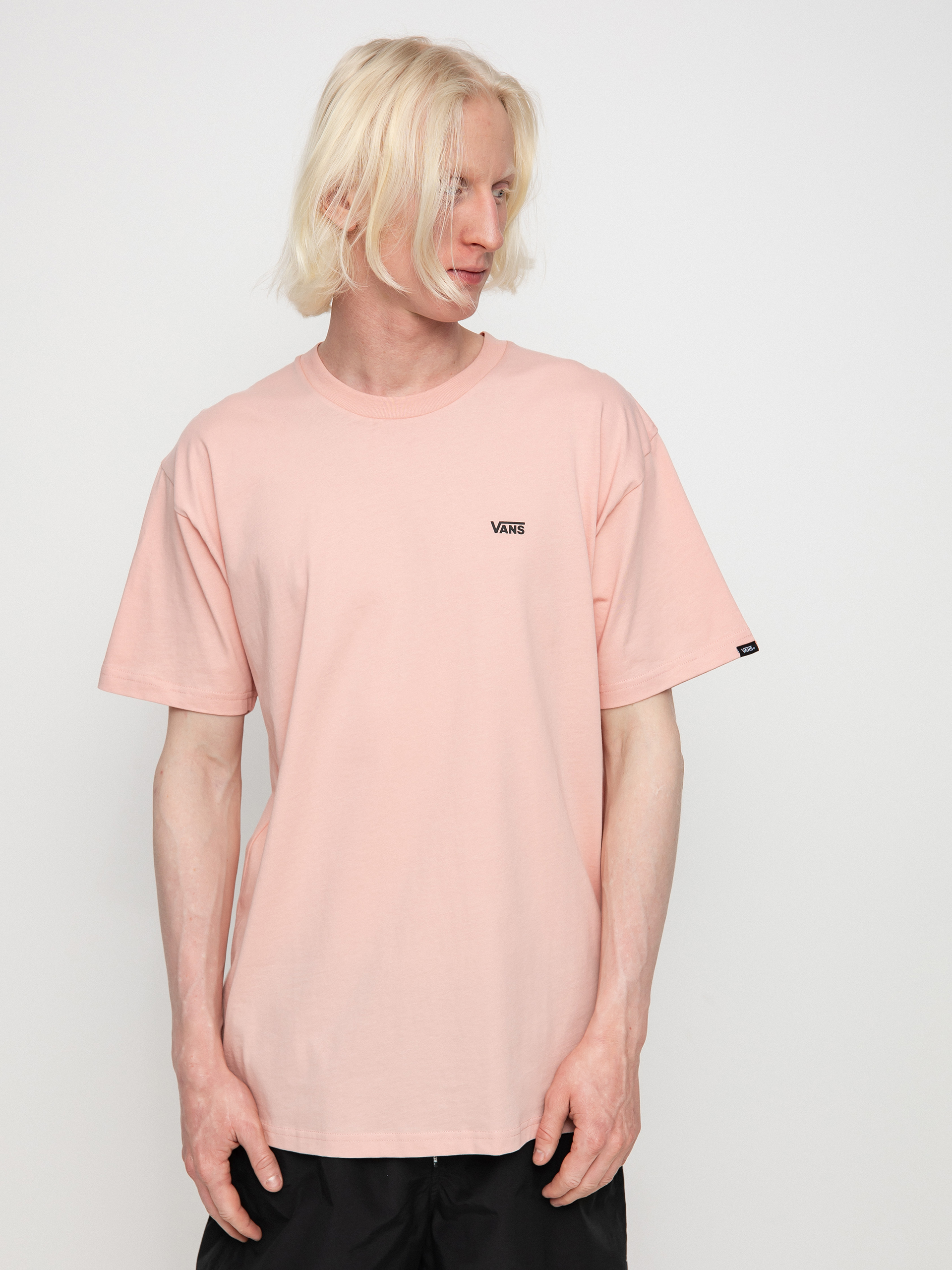 Tričko Vans Left Chest Logo (mellow rose/black)
