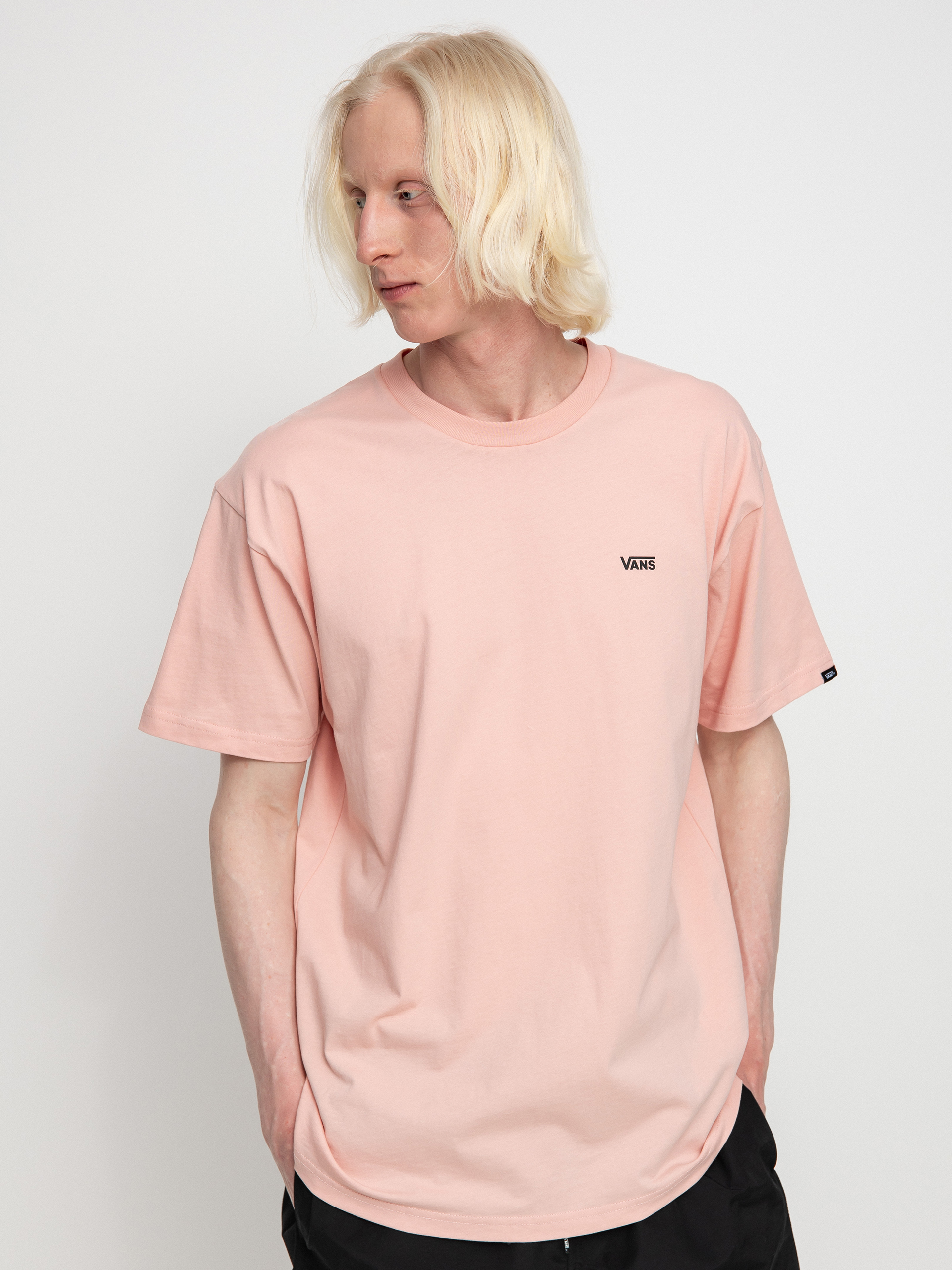 Tričko Vans Left Chest Logo (mellow rose/black)