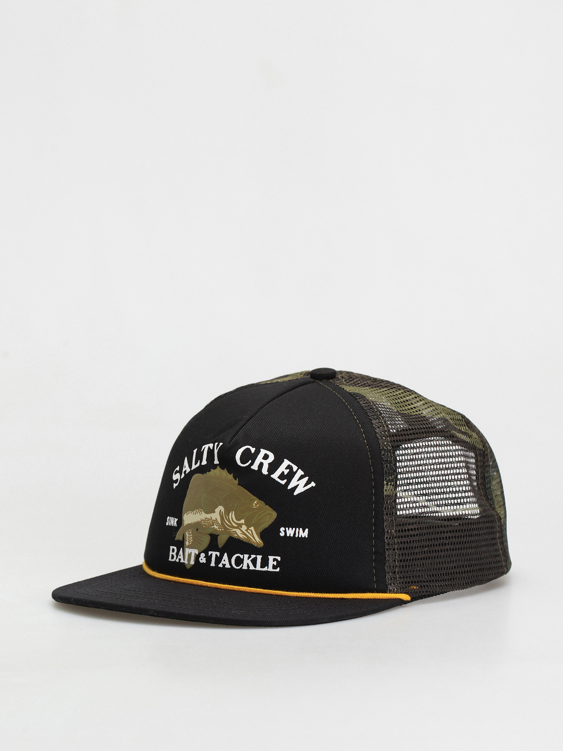 Kšiltovka  Salty Crew Bass Man Trucker (black camo)